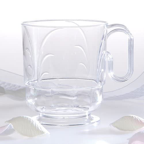 Lillian Tablesettings Elegance Coffee Mug - 8-Ounce Clear Glass Cups (Set of 320) - Perfect for Restaurants, Cafes & Bulk Catering Events