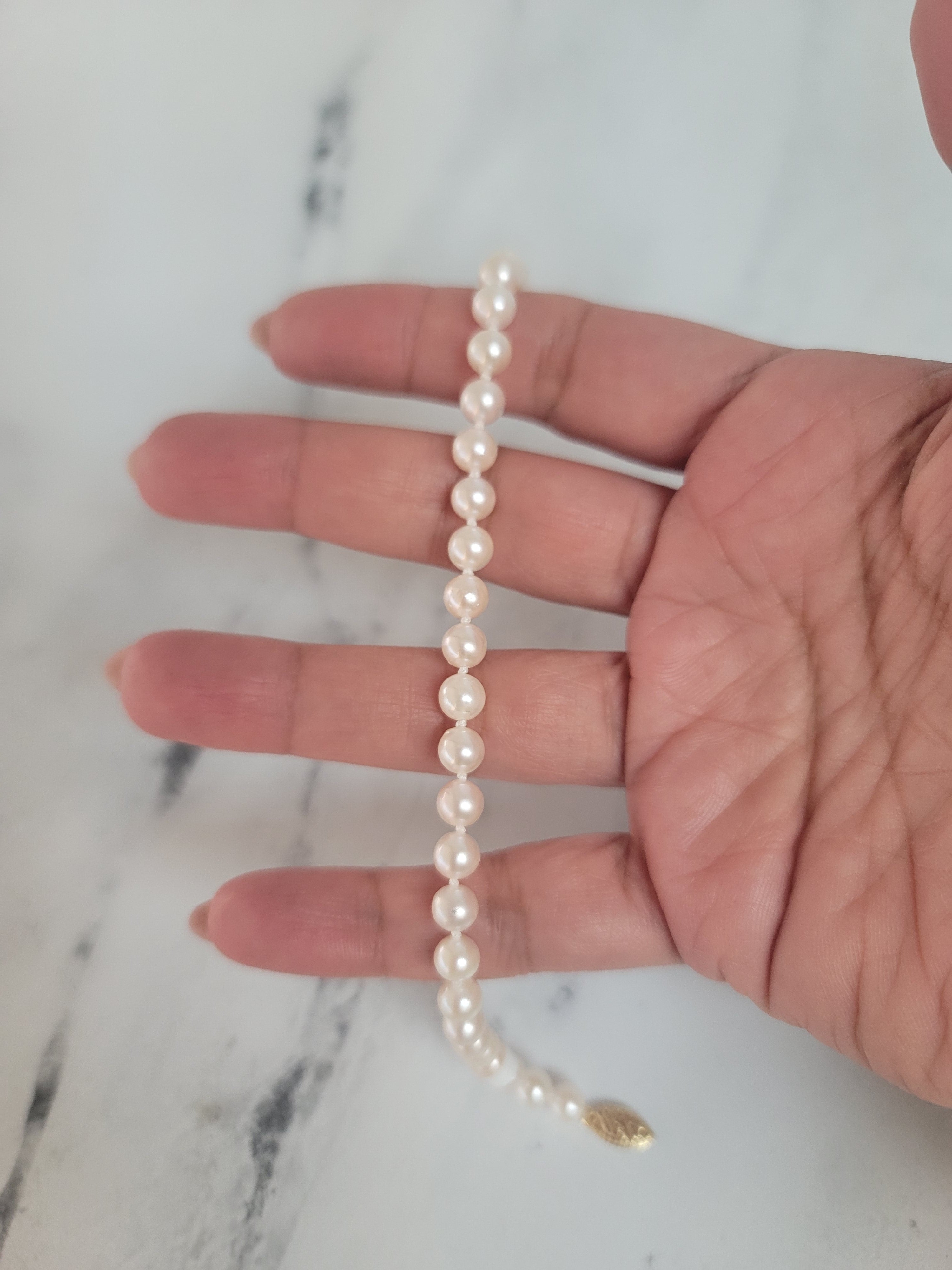 Elegant Cultured Pearl Tennis Bracelet for Women - Classic White Freshwater Pearl & Sterling Silver Jewelry - Perfect for Weddings, Parties & Everyday Wear