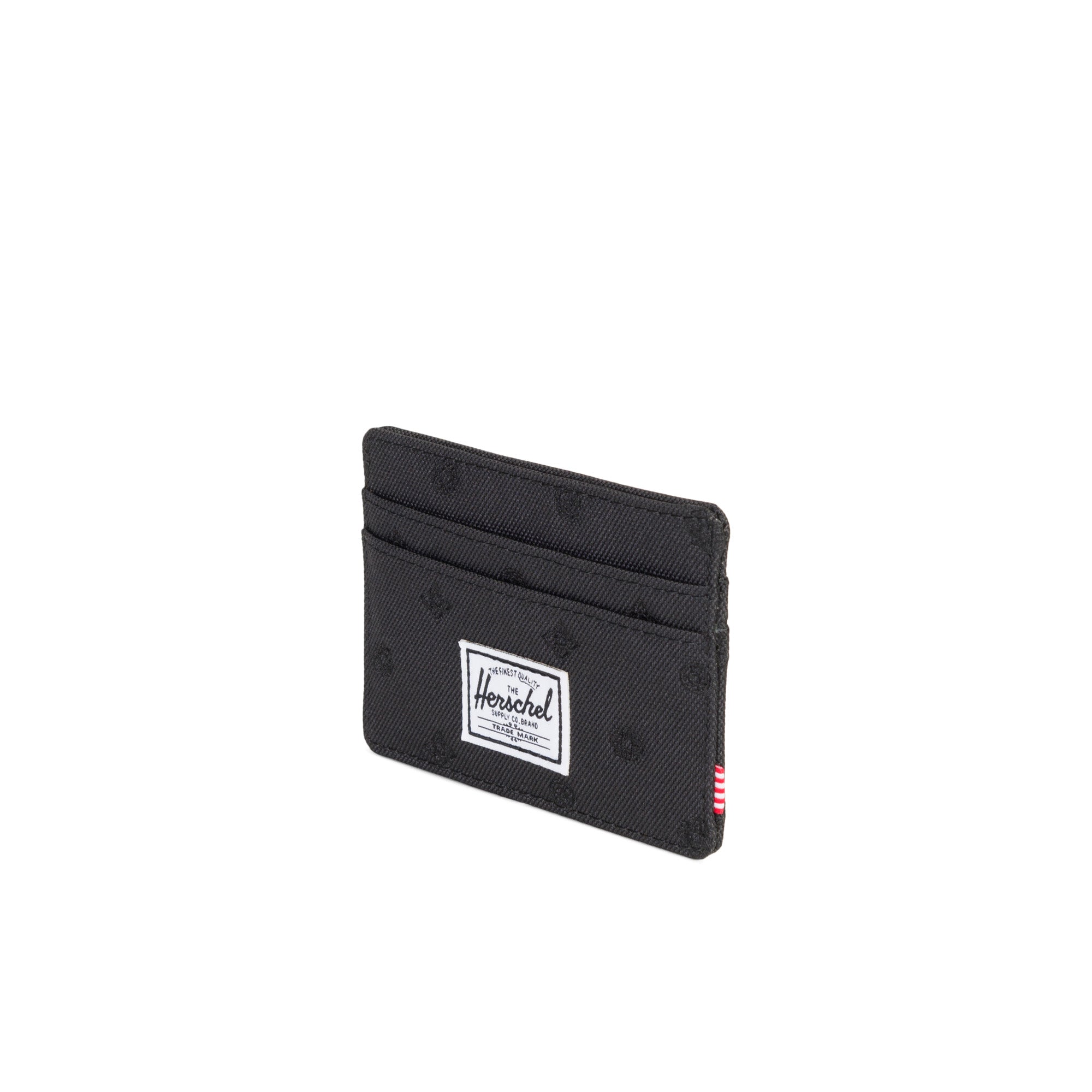 Herschel Charlie Wallet - Black Paisley Embroidery Design | Slim RFID Blocking Bifold Wallet for Men & Women | Perfect for Travel, Work & Everyday Use