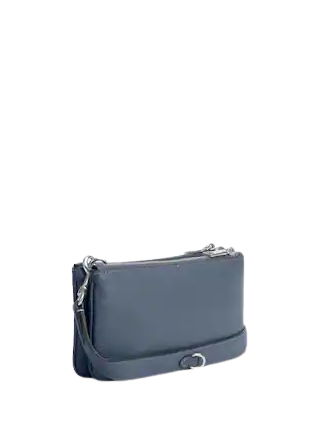 Coach Double Zip Crossbody Bag for Women - Stylish Leather Shoulder Purse with Adjustable Strap, Perfect for Travel, Work & Everyday Use
