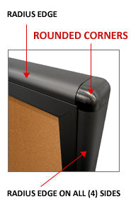 8.5 x 11 Inch Indoor Enclosed Bulletin Board with Rounded Corners & Single Door - Perfect for Office, Classroom, or Home Organization & Message Display