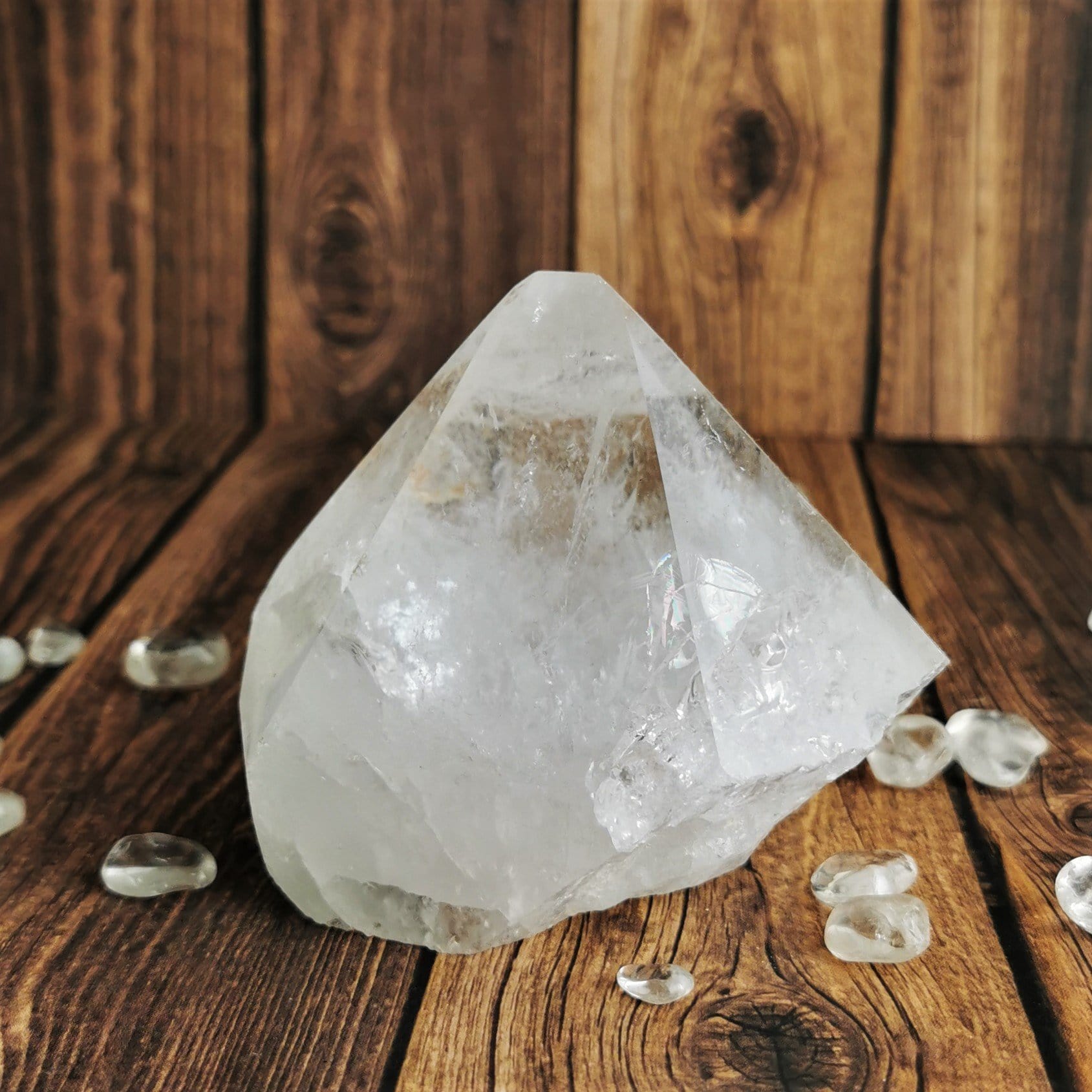 7cm Clear Quartz Generator Tower - Natural Healing Crystal for Meditation, Reiki, and Energy Work - Perfect for Home, Office, and Spiritual Spaces