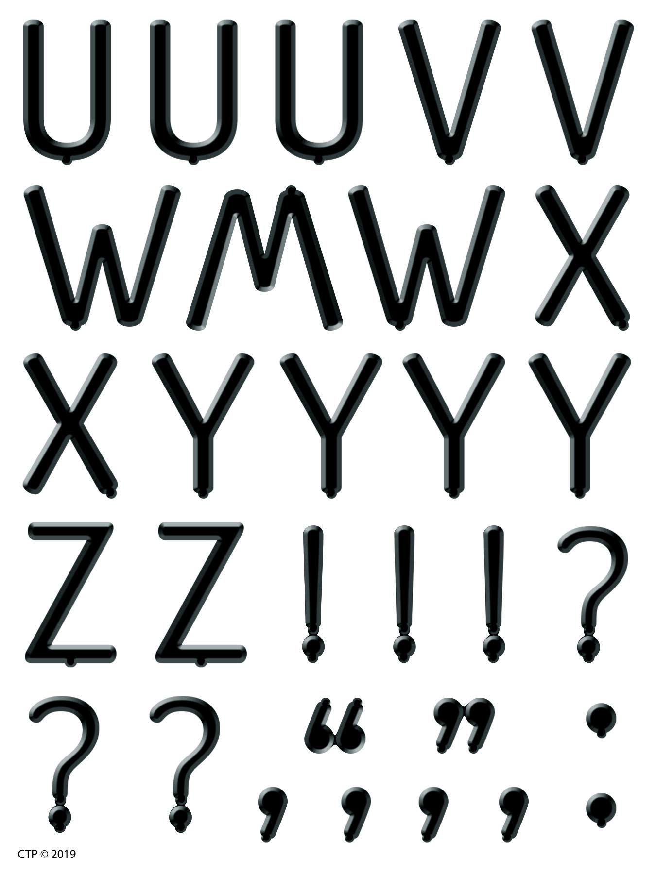 Creative Teaching Press Black Letter Board with 1