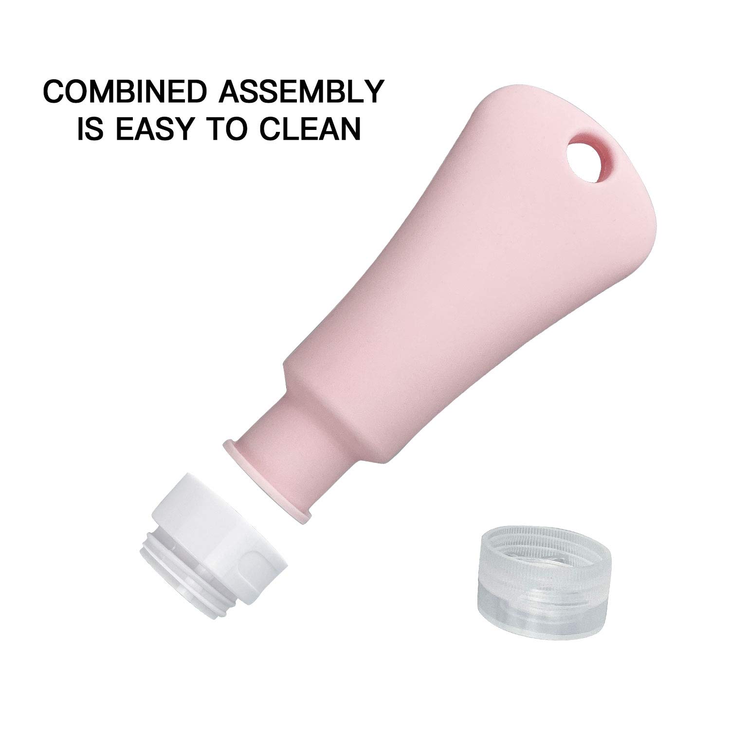 Leak-Proof Silicone Travel Bottles Set (4 Pack, 3 fl oz) - Squeezable Portable Toiletries Containers for Shampoo, Lotion & Cosmetics | Perfect for Air Travel, Gym & Vacation