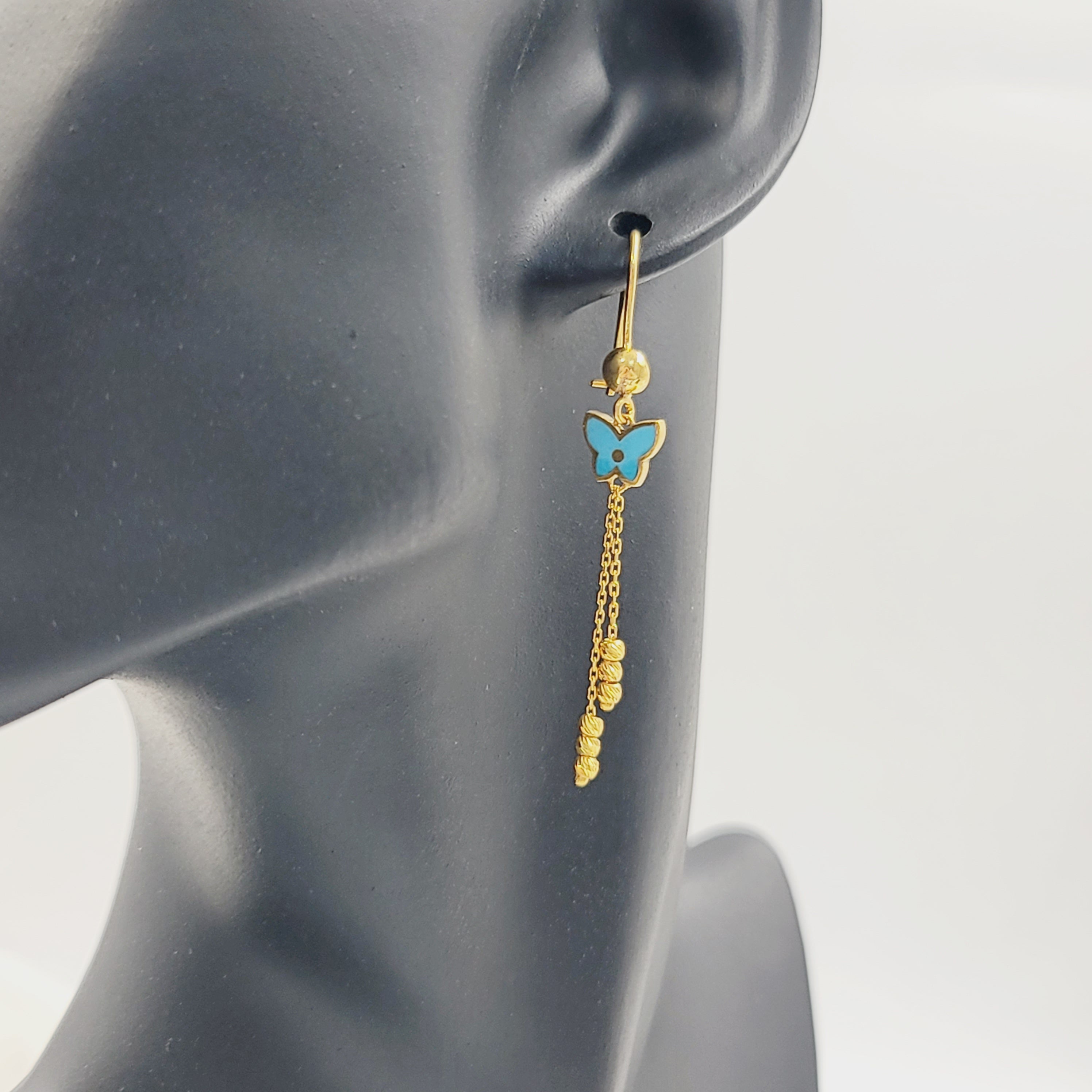 Enameled Butterfly Earrings for Women - Handmade Colorful Dangle Earrings - Perfect for Parties, Weddings & Everyday Wear