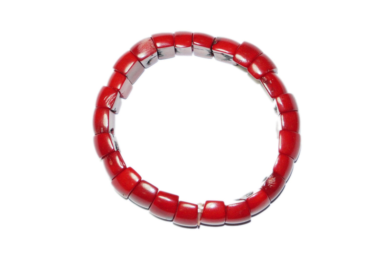 Red Coral Bead Spiritual Mala Bracelet - Handmade Stretch Meditation Beads for Healing, Yoga & Positive Energy | Perfect for Meditation, Prayer & Spiritual Practice