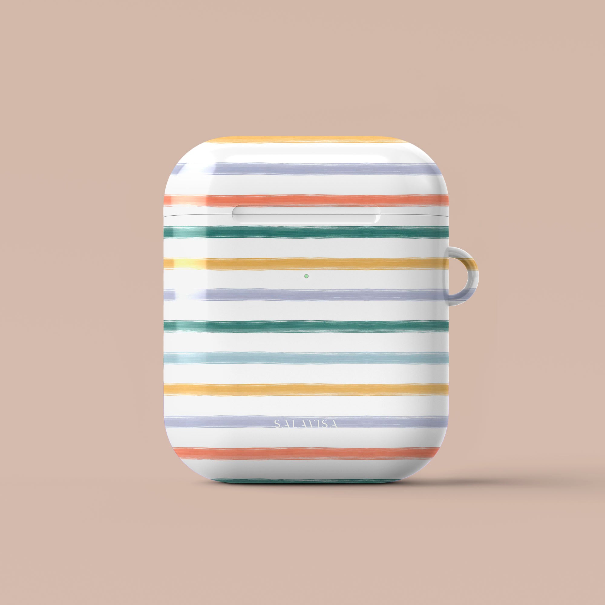 Trendy Summer Stripes AirPods Case Cover - Cute Protective Case for AirPods 1/2/3 & Pro - Perfect for Beach, Travel & Outdoor Activities