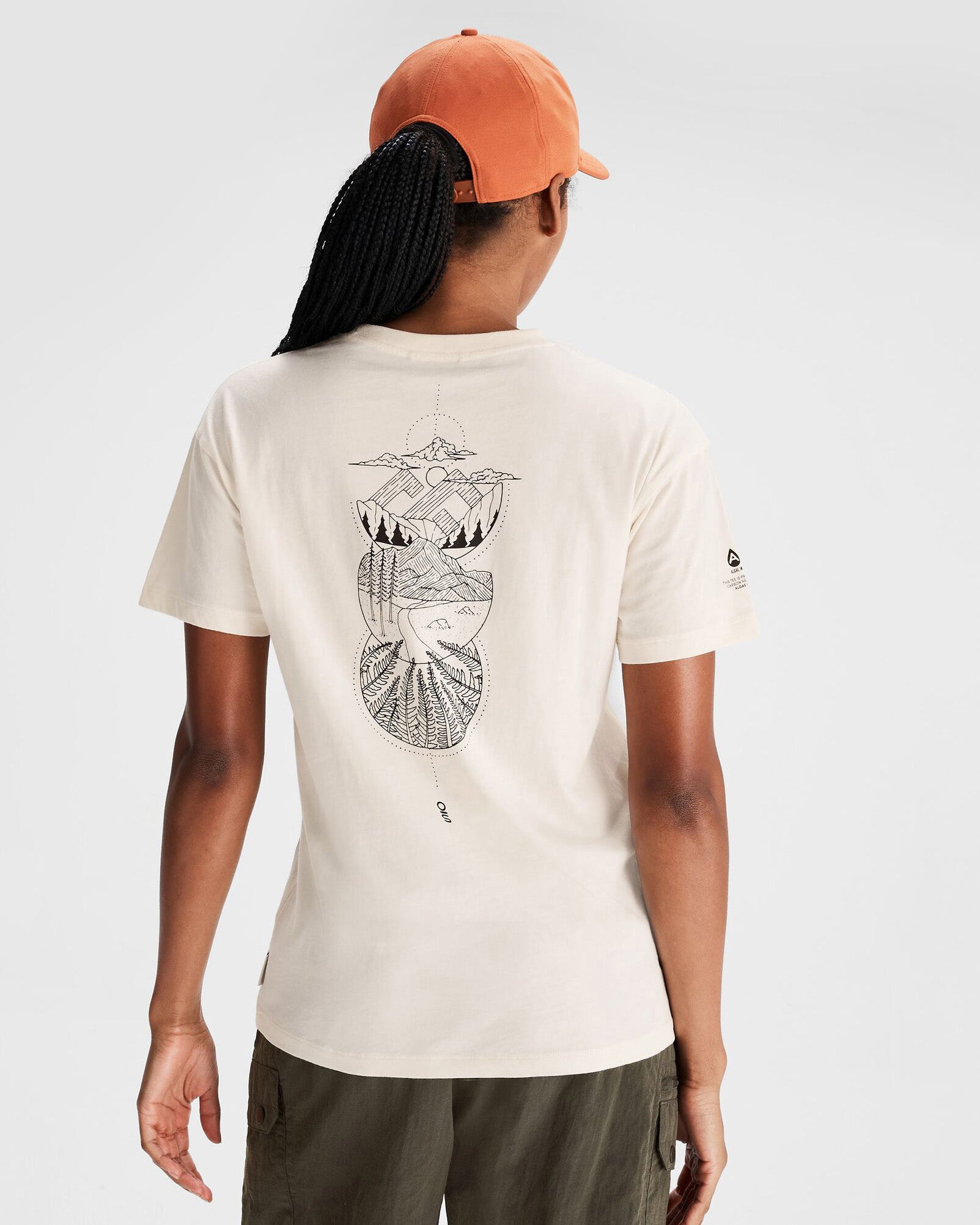 Organic Cotton Women's T-Shirt by O.Smither Lines - Soft Natural Tee for Casual Wear, Yoga & Everyday Comfort