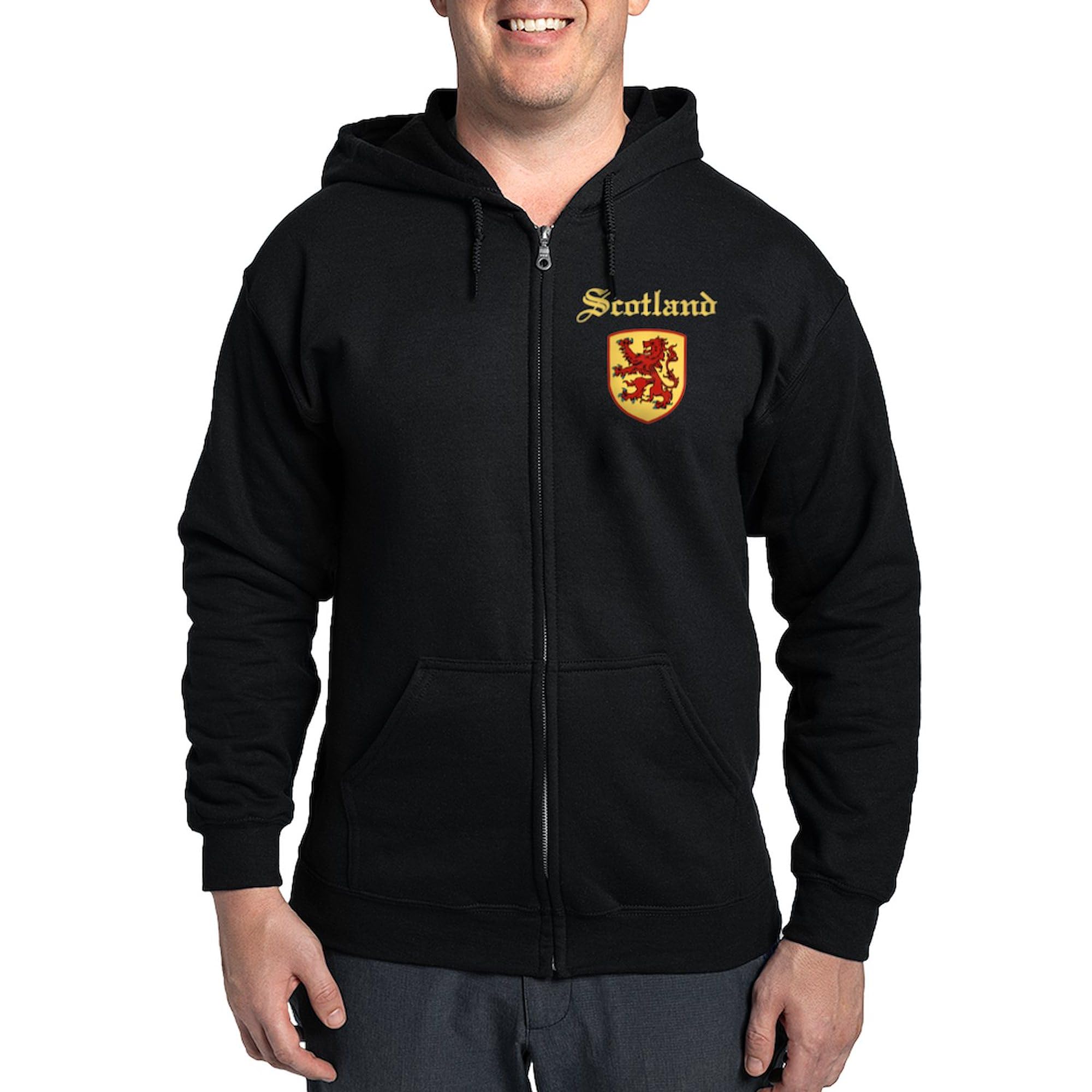Scotland Zip Hoodie for Men - Dark Zip-Up Hooded Sweatshirt | CafePress | Perfect for Casual Wear, Outdoor Activities & Scottish Pride