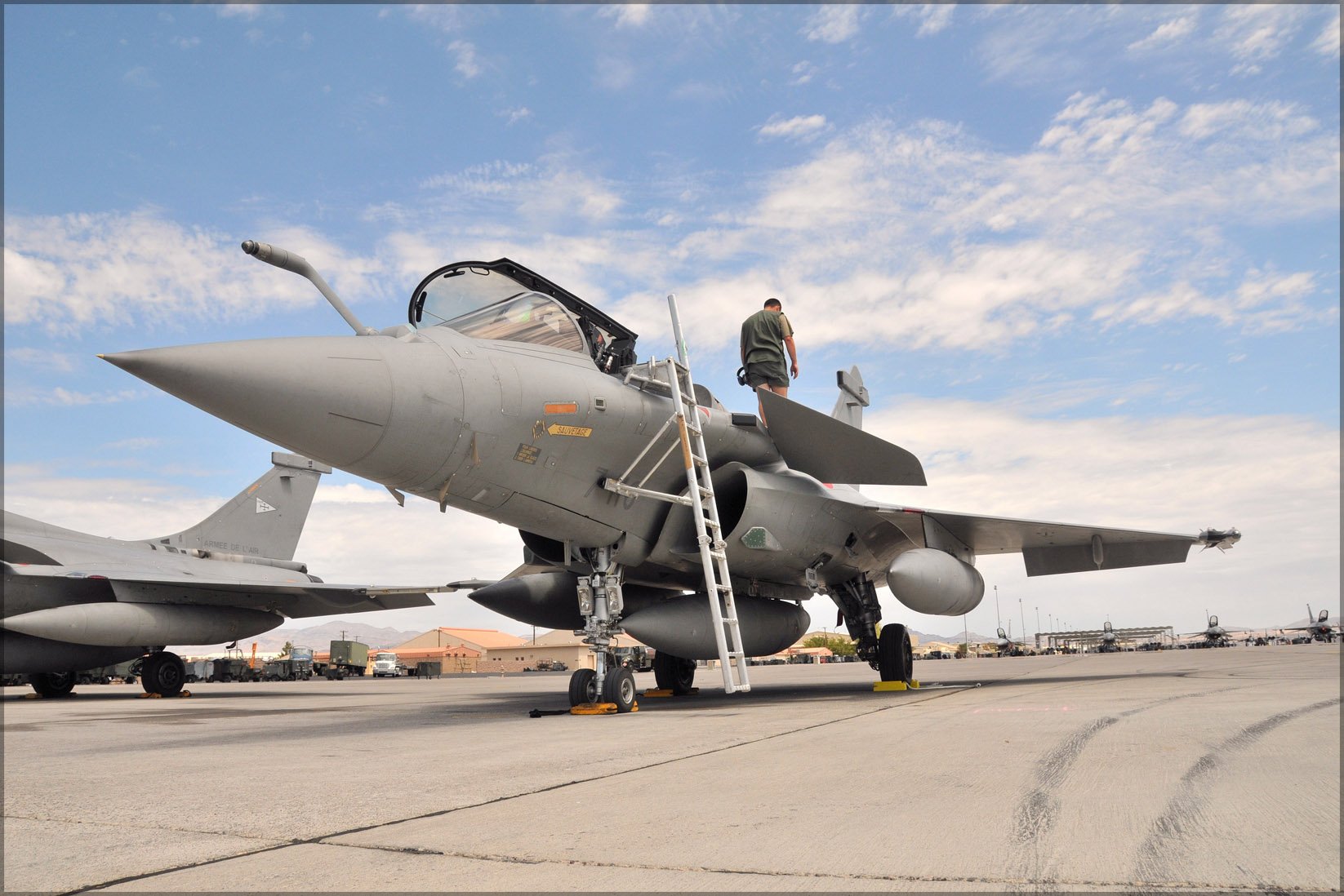24x36 French Air Force Rafale Fighter Poster - Premium Gallery Print of Nellis Air Force Base Nevada - Perfect for Home Decor, Office Wall Art & Military Enthusiast Gifts