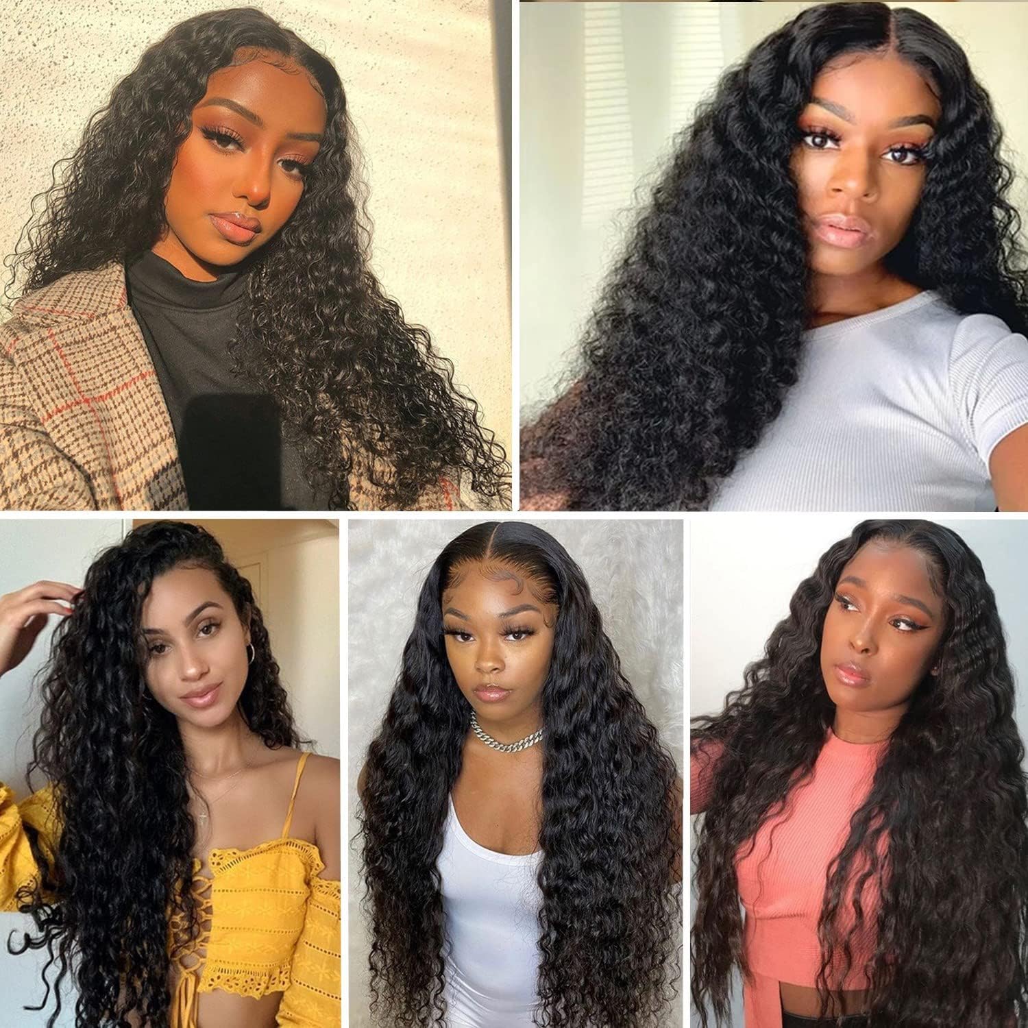 20 22 24 Inch Raw Loose Deep Wave Human Hair Bundles - 12A Grade Wet and Wavy Hair Extensions in Natural Color for Stunning Hairstyles | Perfect for Daily Wear, Special Occasions & Salon Styling