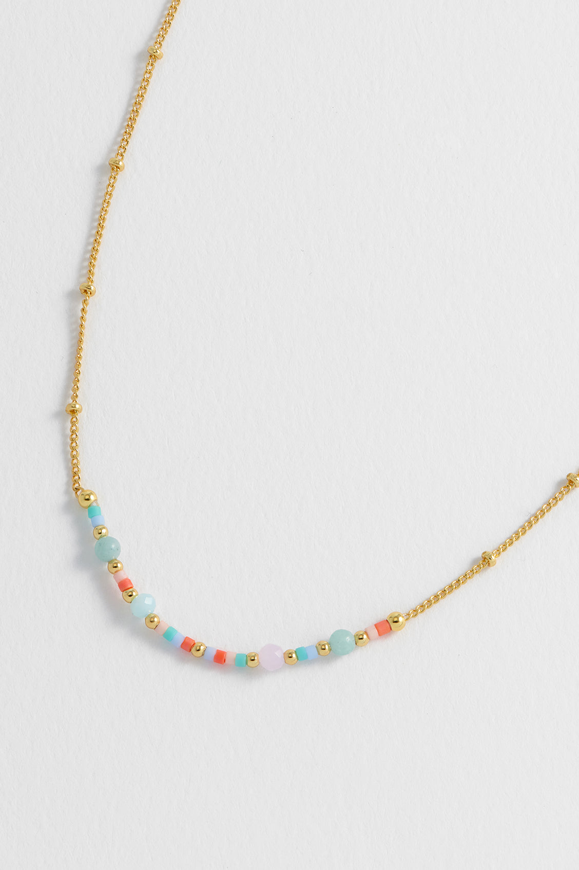 Mini Mixed Beaded Chain Necklace for Women - Dainty Layering Jewelry for Everyday Wear, Gift Giving & Boho Fashion