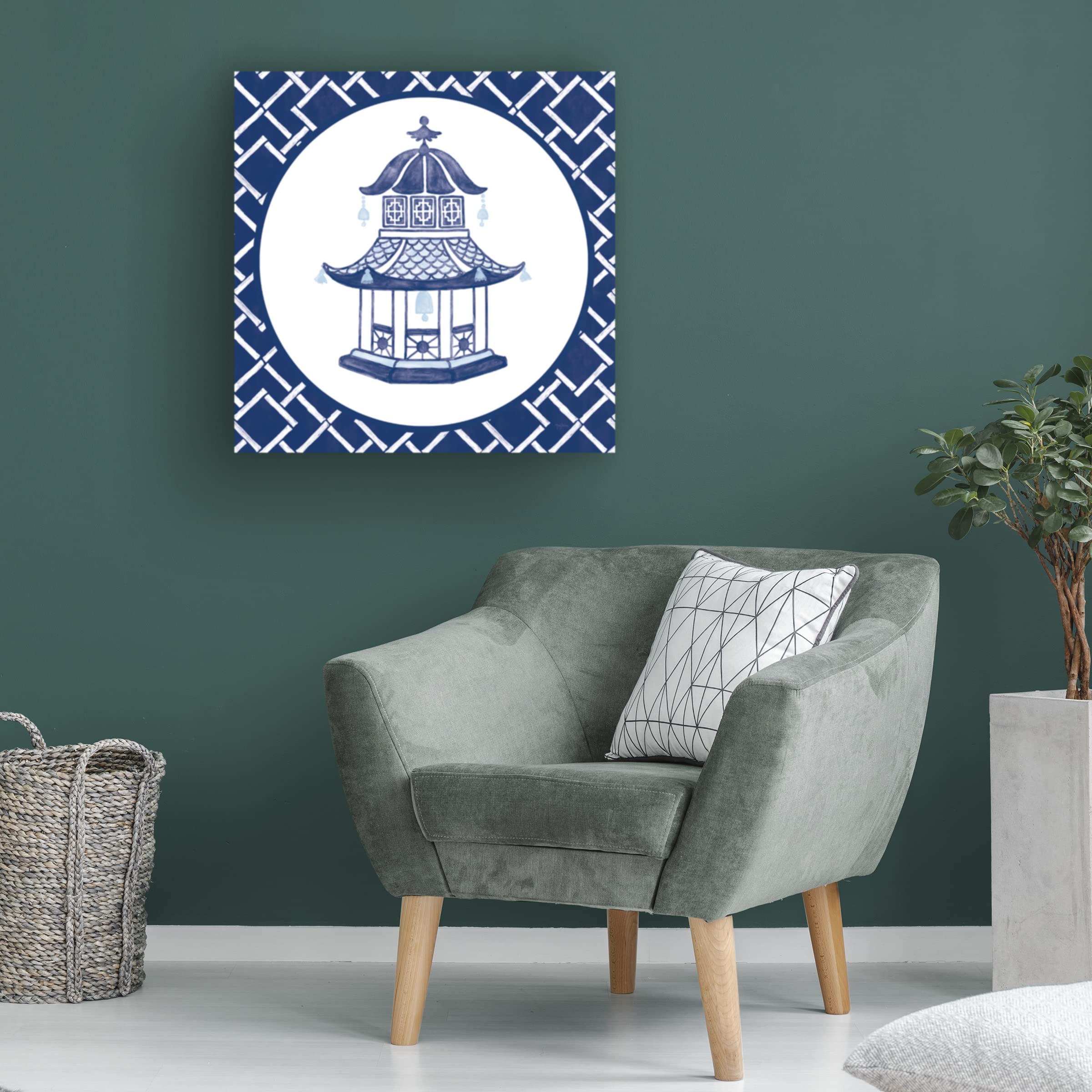Trademark Fine Art 'Everyday Chinoiserie VII' Canvas Wall Art Print by Mary Urban - Asian-Inspired Home Decor for Living Room, Bedroom & Office