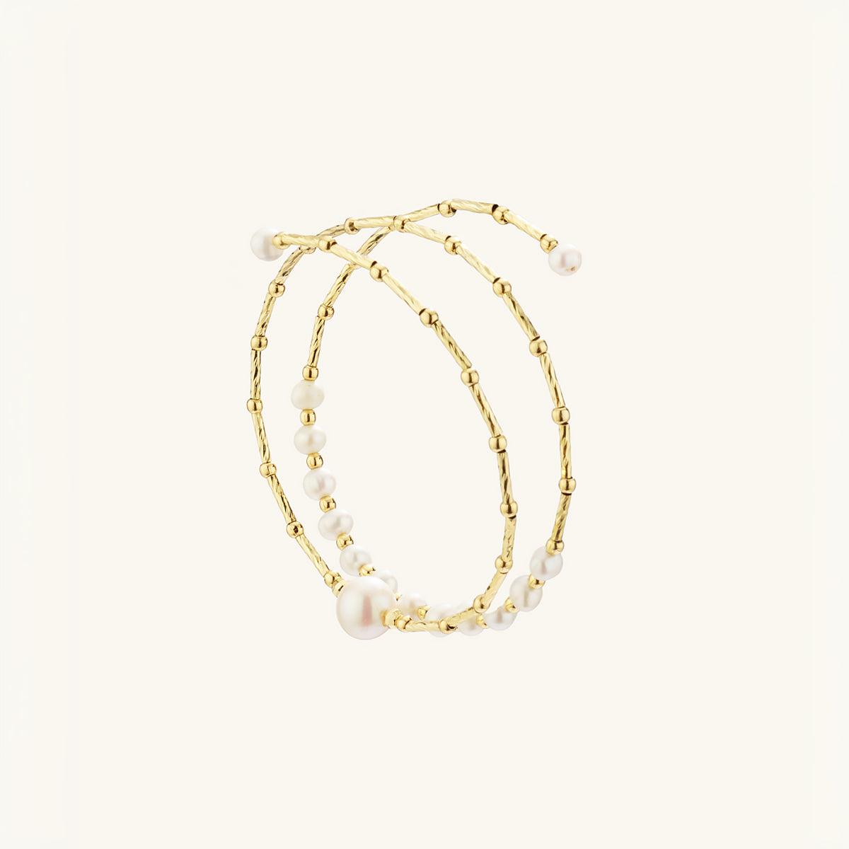 Double Layered Elastic Pearl Bracelet for Women - Elegant Stretch Beaded Jewelry for Party, Wedding & Everyday Wear