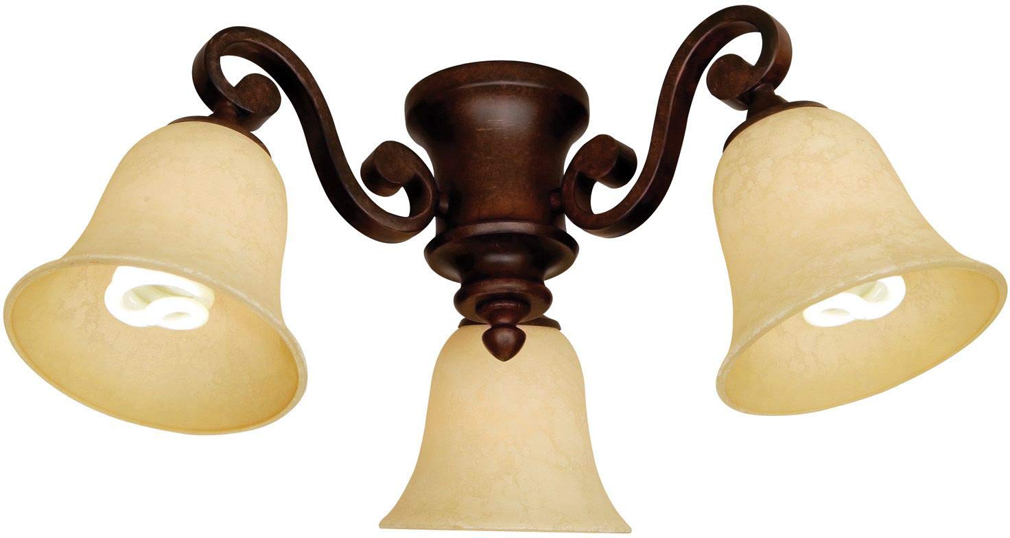 Craftmade LK35-OB-LED Universal 3-Light LED Ceiling Fixture Kit - 27W Oiled Bronze Finish - Perfect for Bedroom, Living Room & Hallway Lighting