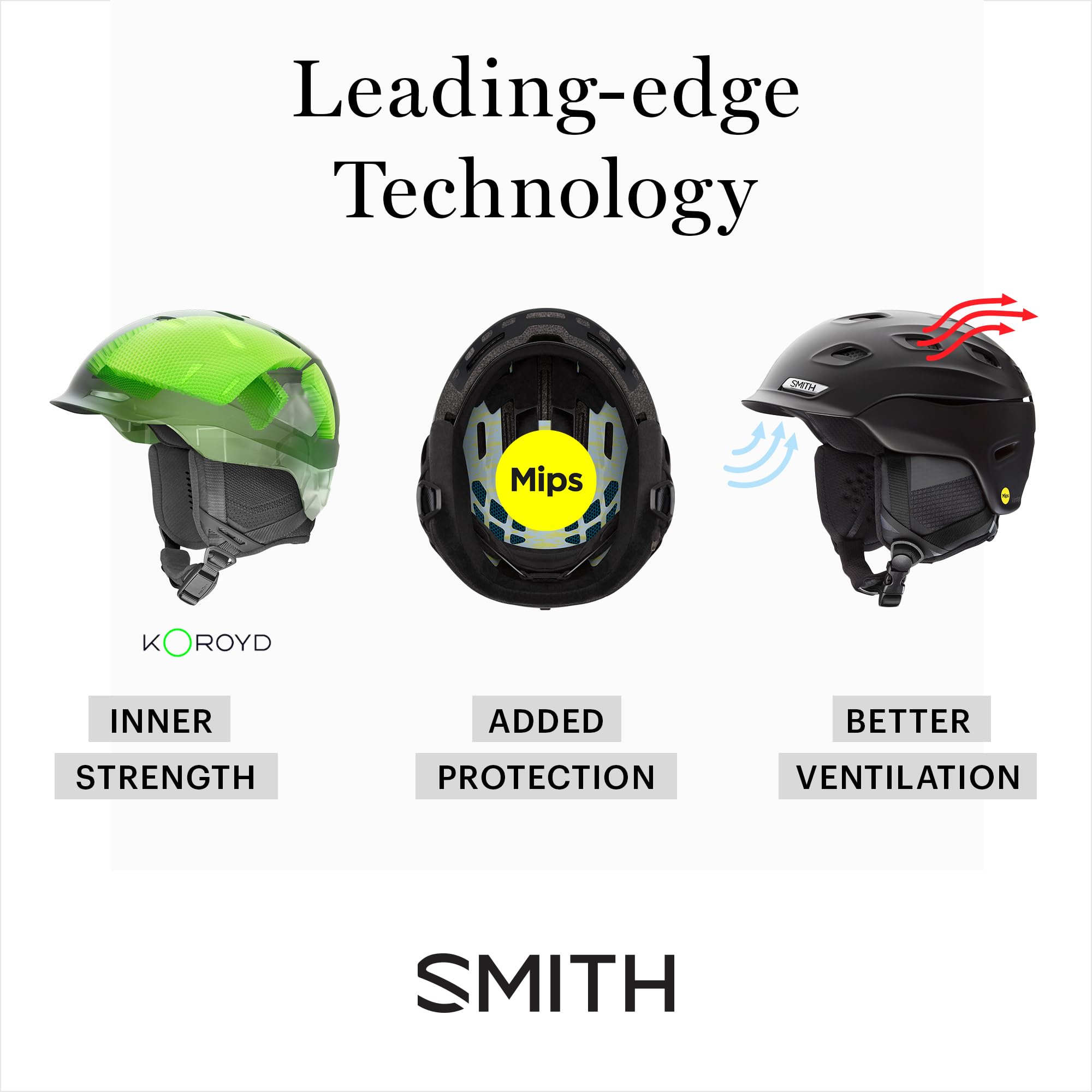 Smith Mission Helmet for Men - MIPS Snow Helmet with Koroyd Protection | Lightweight Ski & Snowboard Helmet for Adults | Perfect for Alpine Skiing, Freeriding & Resort Snowboarding