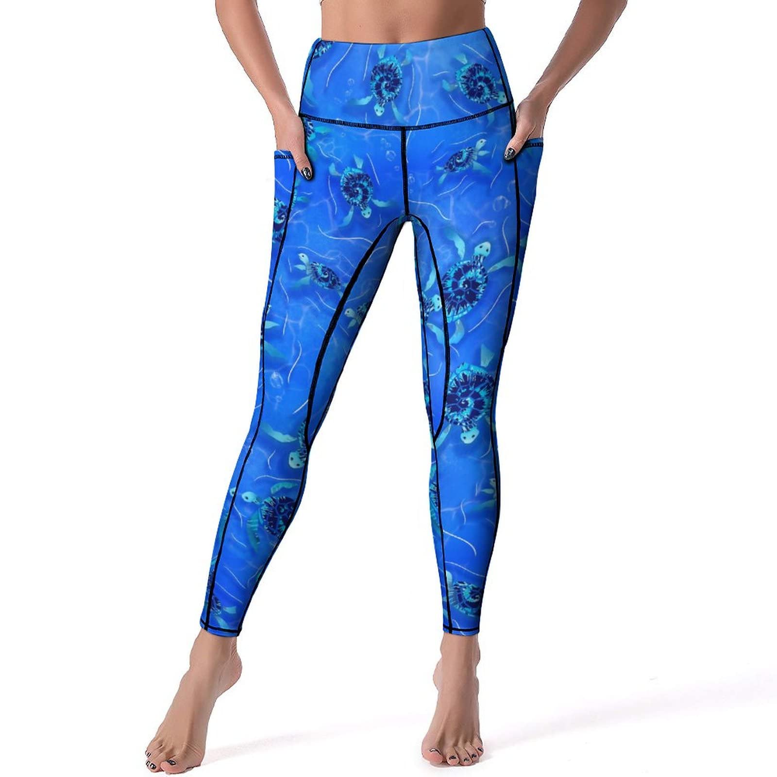 Miherbs High Waist Yoga Pants with Pockets for Women - Workout Leggings, Athletic Running Pants, Tummy Control Gym Leggings - Perfect for Yoga, Running, Gym & Everyday Wear
