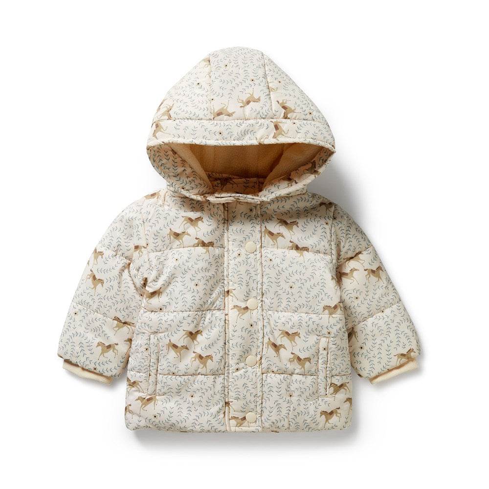 Trixie Horse Puffer Jacket for Women - Warm Winter Equestrian Coat - Perfect for Horse Riding, Outdoor Activities & Cold Weather Fashion