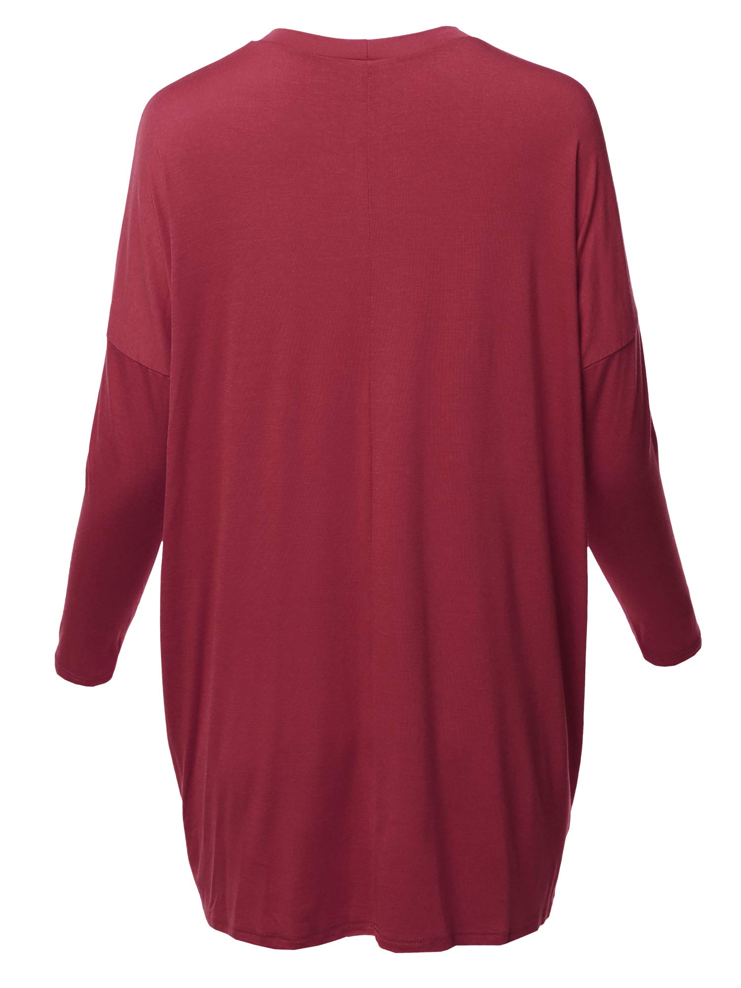 Emma Women's Casual Loose Fit Dolman Sleeve Tunic Dress Top - Comfortable Flowy Blouse for Everyday Wear, Work & Weekend Outfits