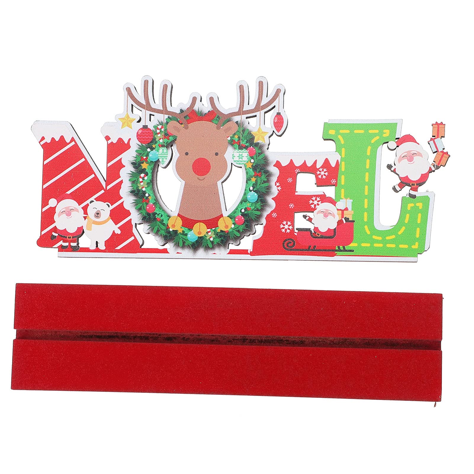 Yardwe Noel Christmas Wooden Table Plaque Sign - Holiday Decor for Xmas Dinner, Coffee Table & Party Centerpiece - Perfect for Festive Home, Office & Gift Giving