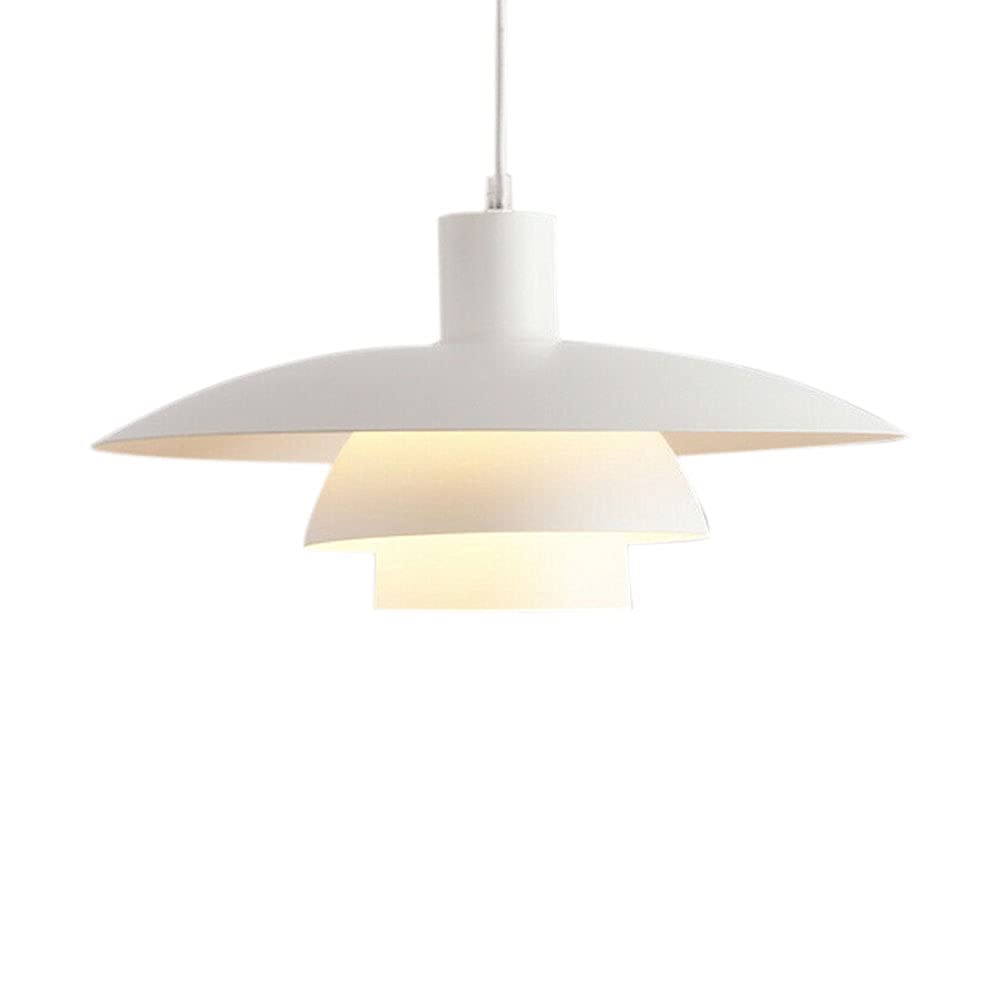 Modern Creative Umbrella Chandelier Pendant Light - White Boho Hanging Ceiling Fixture for Dining Room, Living Room, Bedroom, Kitchen Island, Coffee Bar & Restaurant | Perfect for Home Decor and Commercial Spaces
