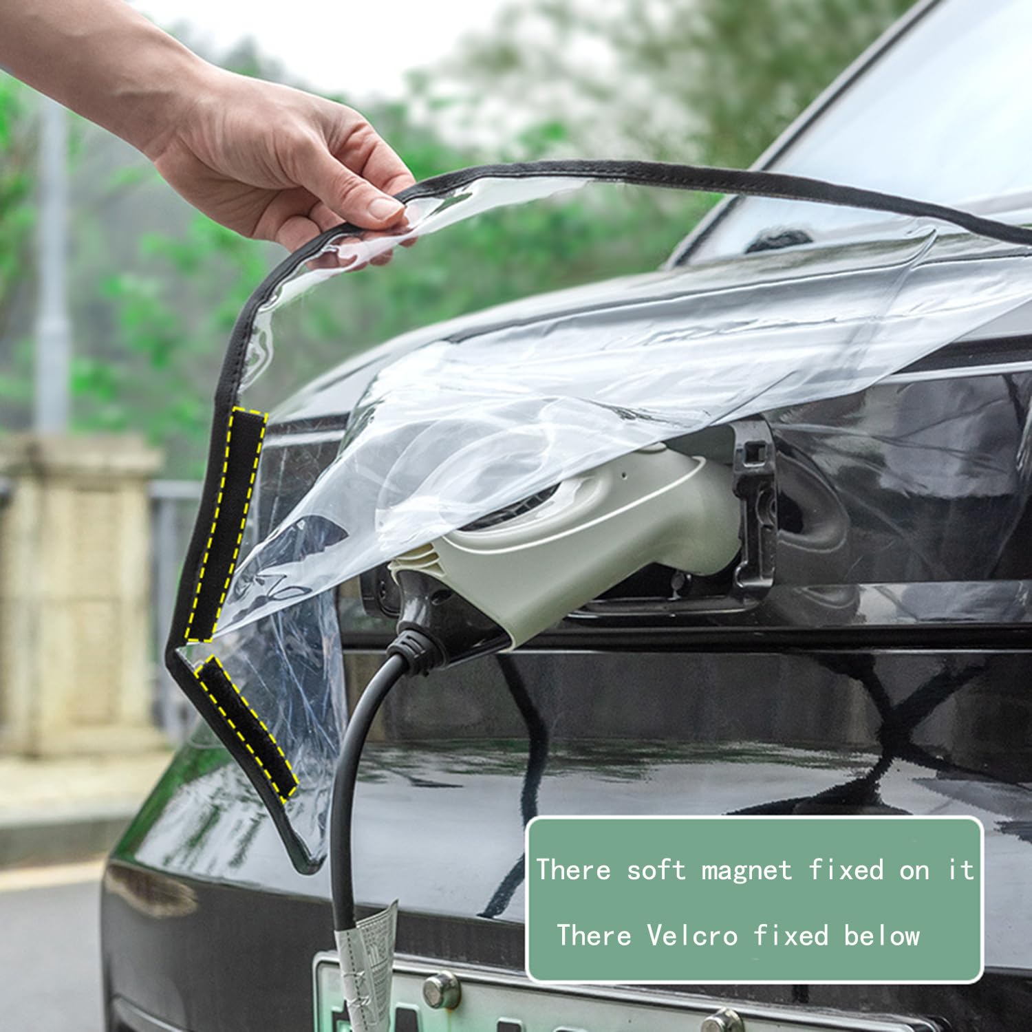 Waterproof EV Charger Port Cover - Outdoor Electric Car Charging Plug Protector for Snow, Rain & UV Protection | All-Weather Durable Charger Cover for Steel-Bodied Electric Vehicles | Perfect for Home, Garage & Public Charging Stations