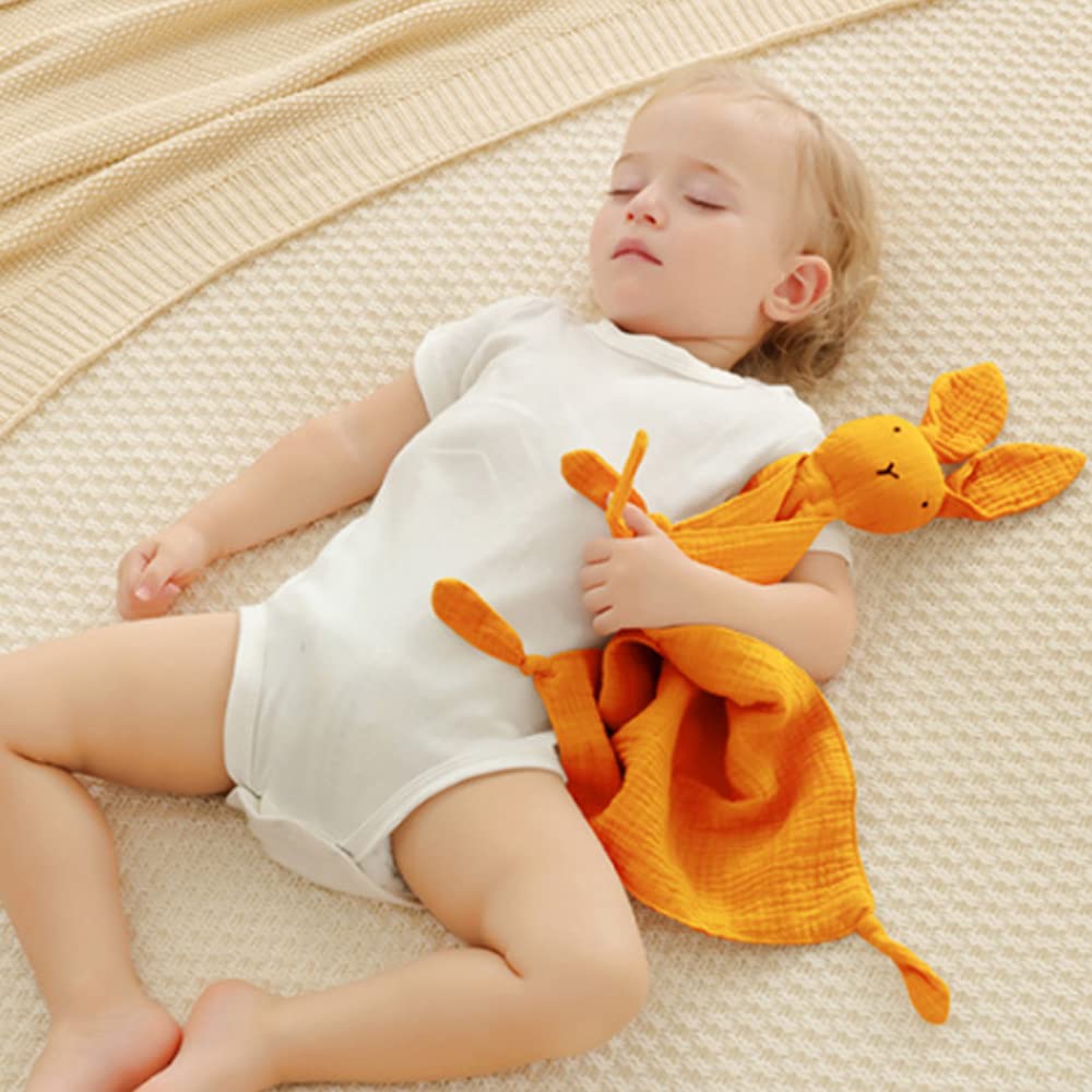 Soft Baby Security Blanket & Lovey - Unisex Rabbit Stuffed Animal Snuggle Toy for Newborn Boys & Girls | Perfect Baby Shower Gift & Comfort Blanket for Naptime, Travel & Cuddling