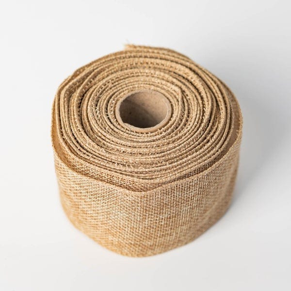 2 1/2 x 10 Yards Natural Wired Burlap Ribbon for Gift Wrapping, Wedding Decor, and DIY Crafts