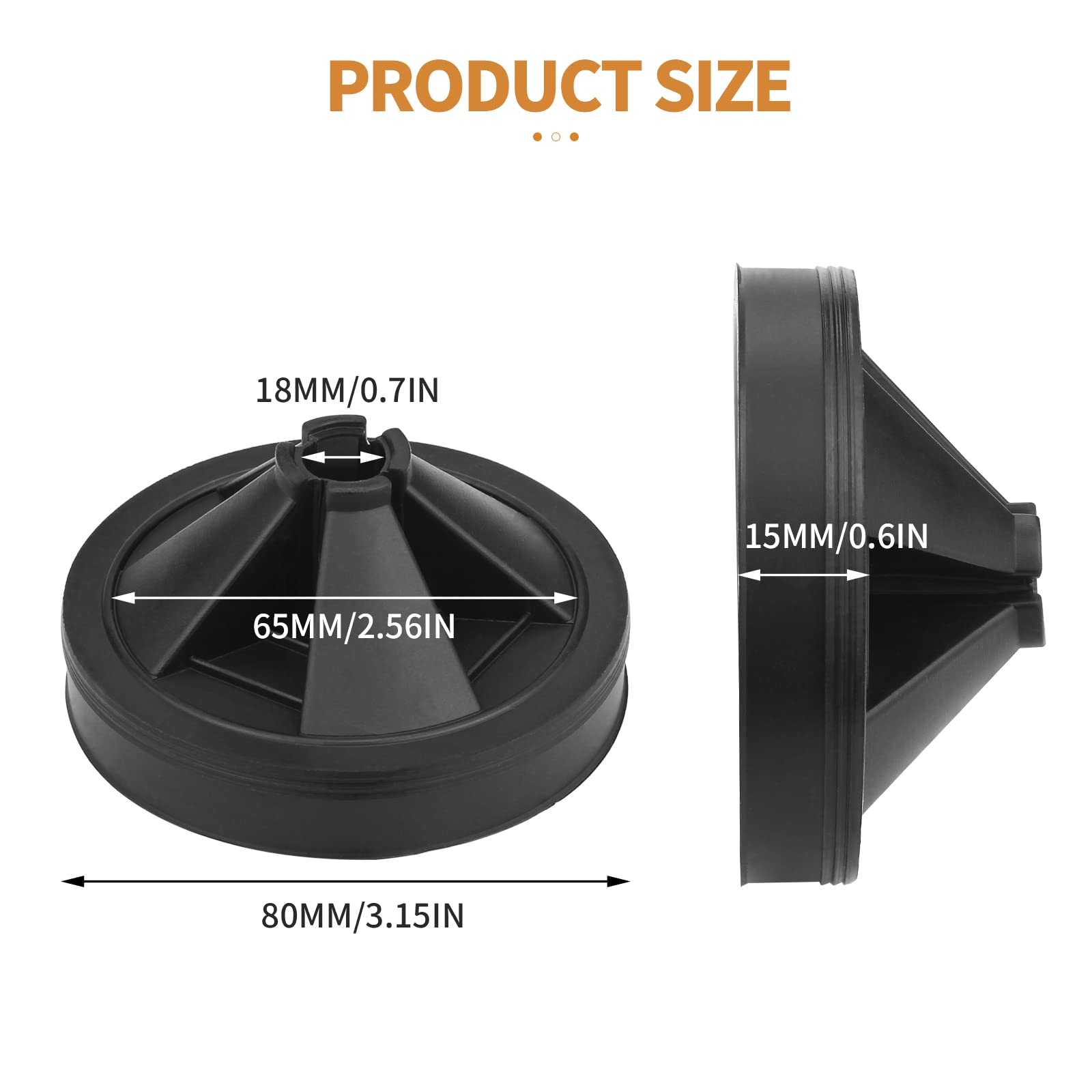 Upgraded 2-Pack EPDM Rubber Sink Baffle Splash Guard - 3 1/8