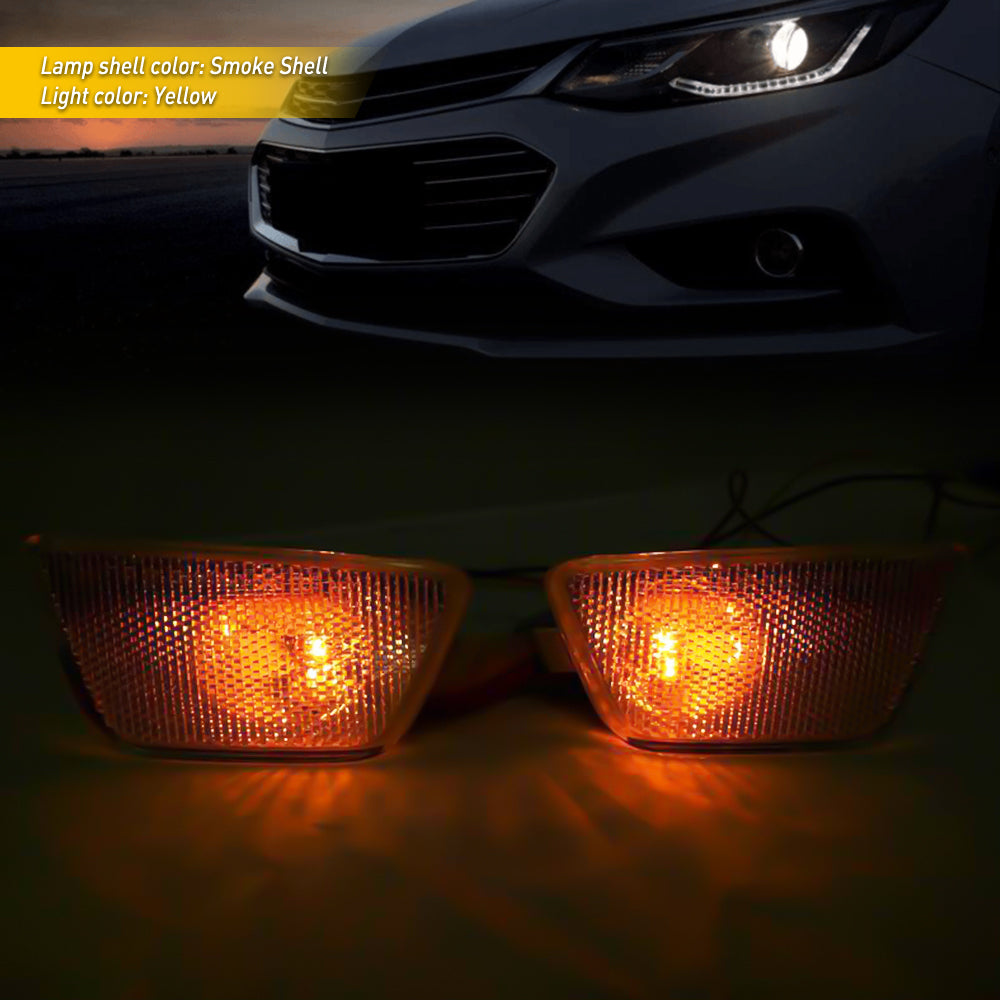 2011-2016 Chevy Cruze Front Bumper Side Marker Lights - Pair of LED Replacement Lights for Enhanced Visibility & Safety | Perfect for Night Driving & Off-Road Adventures