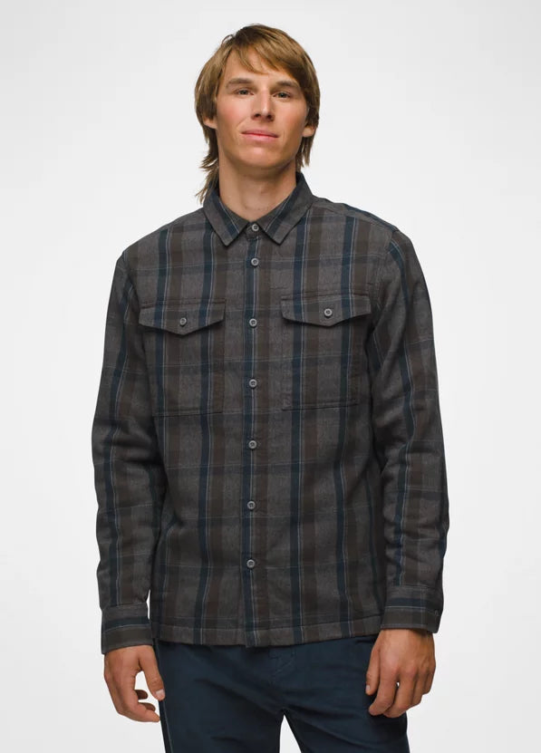 Premium Men's Copper Skies Lined Flannel Shirt - Soft & Warm Plaid Flannel for Fall & Winter - Perfect for Outdoor Camping, Hiking & Casual Wear