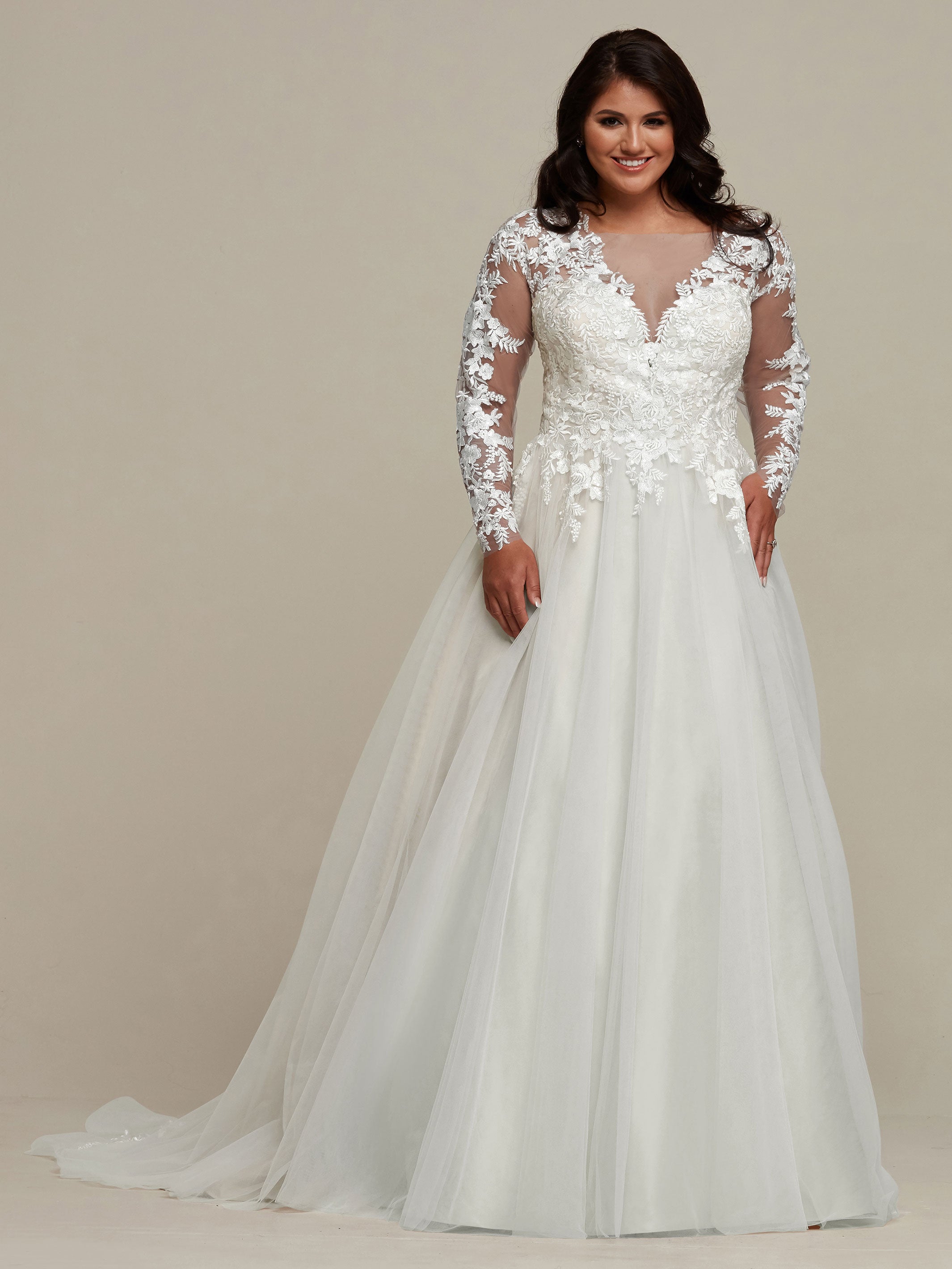 Alice Wedding Dress - Elegant Lace Bridal Gown for Try at Home | Perfect for Beach, Church & Outdoor Weddings