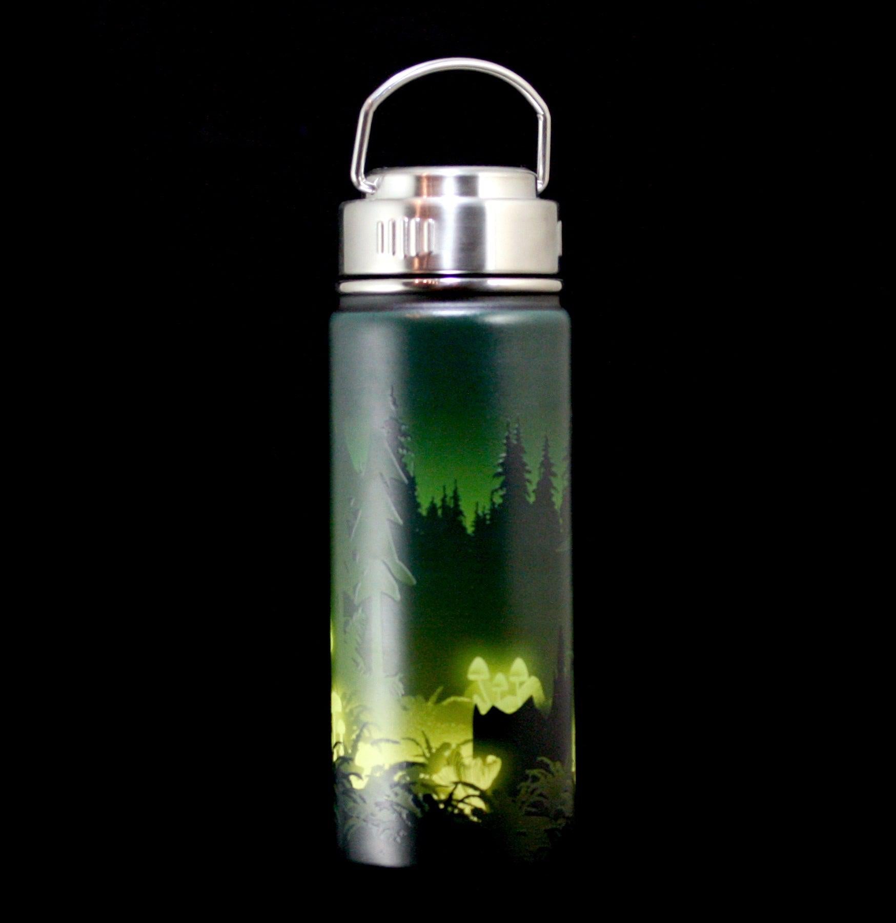 Premium Stainless Steel Vacuum Insulated Bioluminescent Mushroom Flask - Perfect for Outdoor Adventures, Camping & Night Hikes