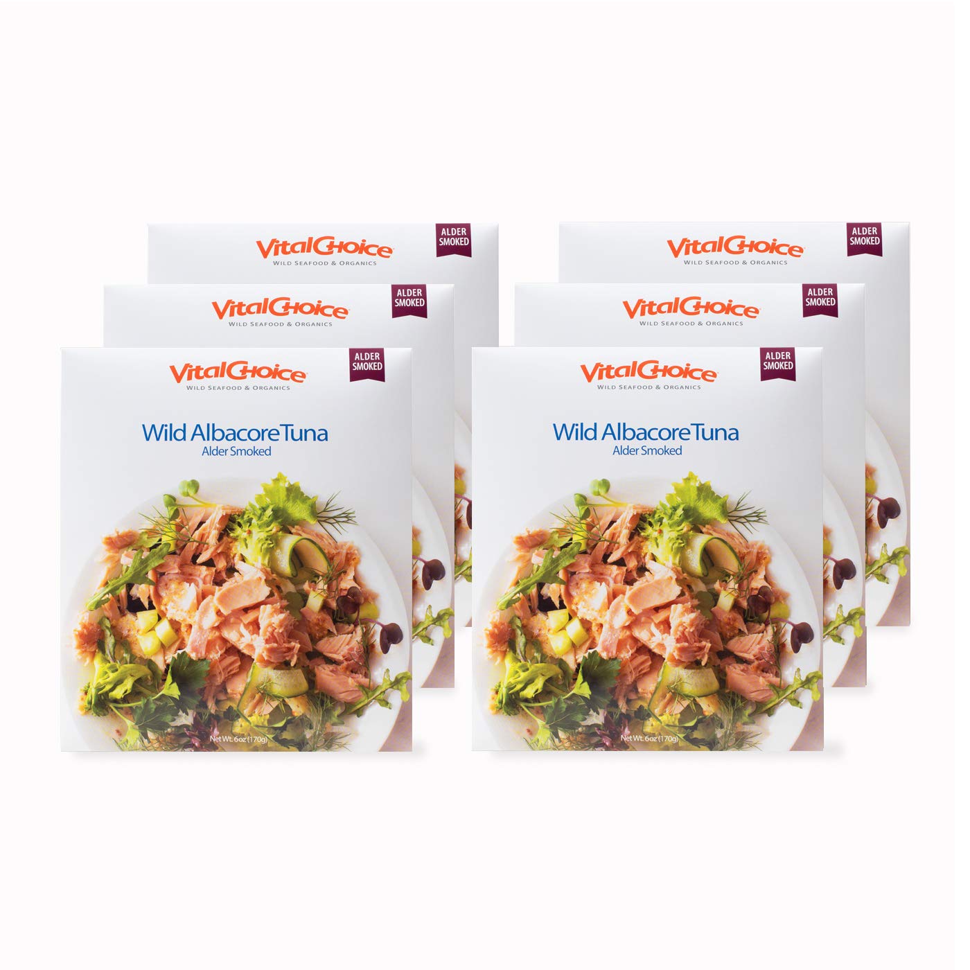 Premium Wild Albacore Tuna in Pouch - Smoked, 6 oz (Pack of 6) | High-Quality, Mercury-Tested, Sustainably Caught | Perfect for Salads, Sandwiches & Keto Meals