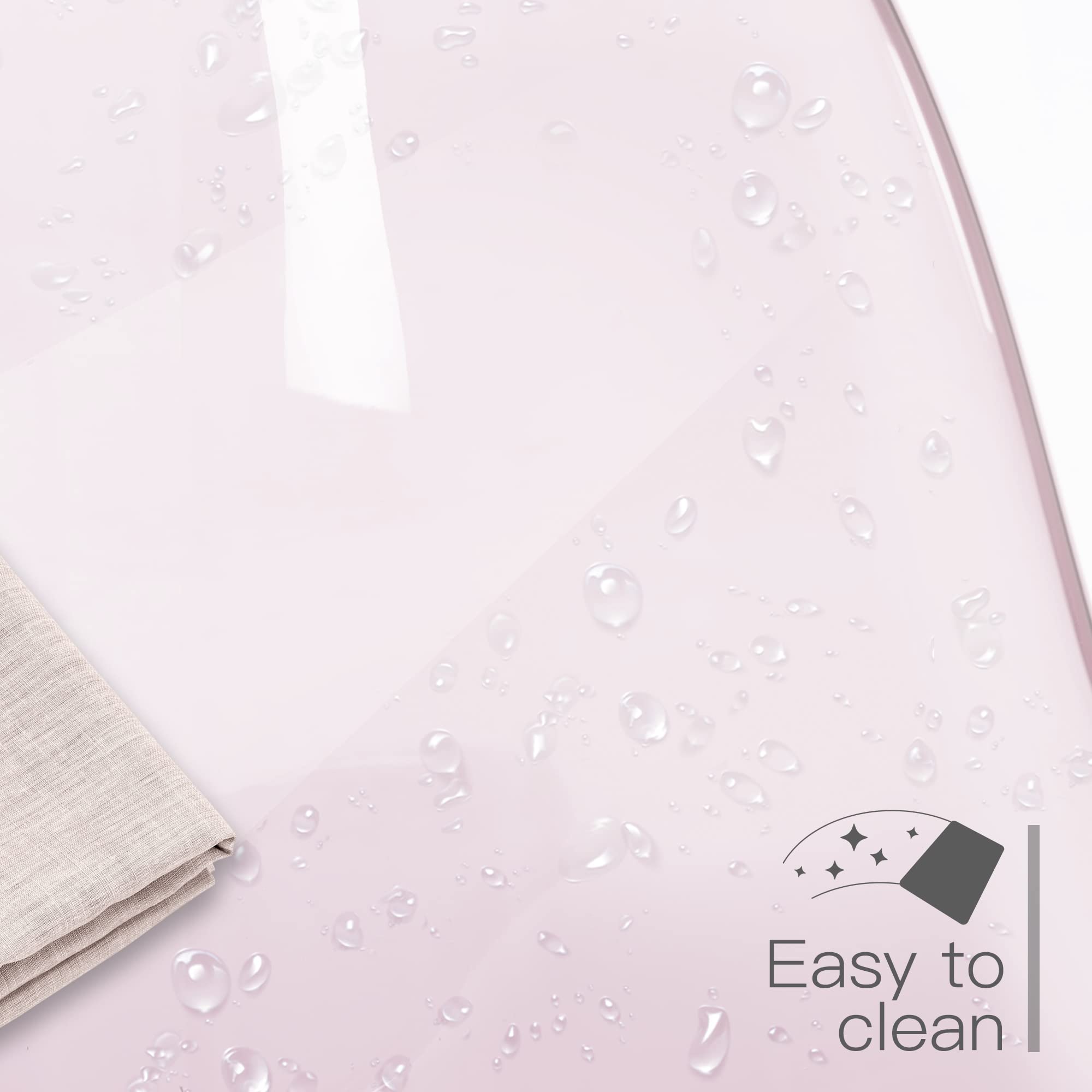 Modern Acrylic Clear Desk Chair - Adjustable Height Rolling Plastic Vanity Chair for Home Office, Small Cute Armless Ghost Chair with Wheels (Pink) - Perfect for Workspaces, Makeup Areas & Modern Decor