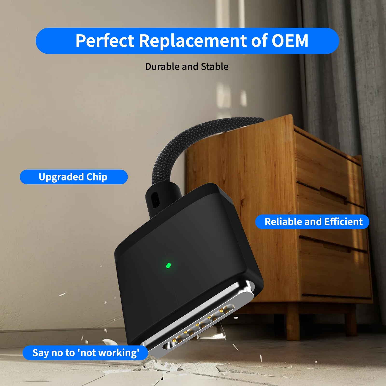 140W USB-C to Magnetic 3 Fast Charging Cable | Safe PD 3.1 Charger Cord for MacBook Pro 2021-2023 (M1/M2 Pro & Max 14