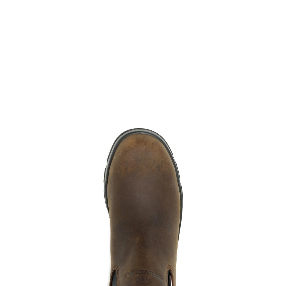 DuraShocks® SR Icon 8 Soft Toe Work Boots for Men - Dark Brown Safety Shoes for Construction, Warehouse & Outdoor Work
