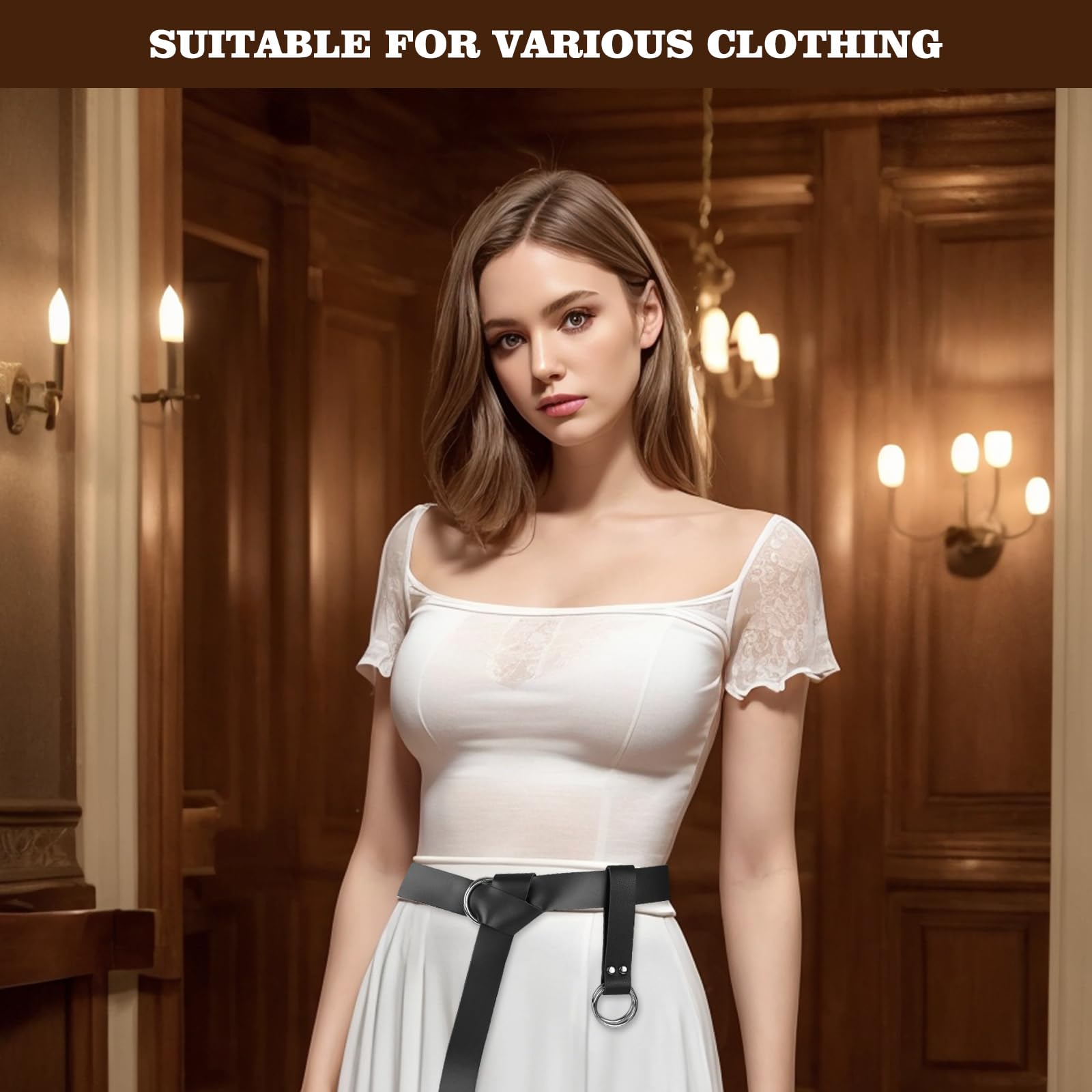 2Pcs Renaissance Skirt Hikes - Medieval Women's Costume Accessories for Renaissance Faire, Cosplay, LARP & Historical Reenactment - Perfect for Ren Festivals, Themed Parties and Fantasy Outfits
