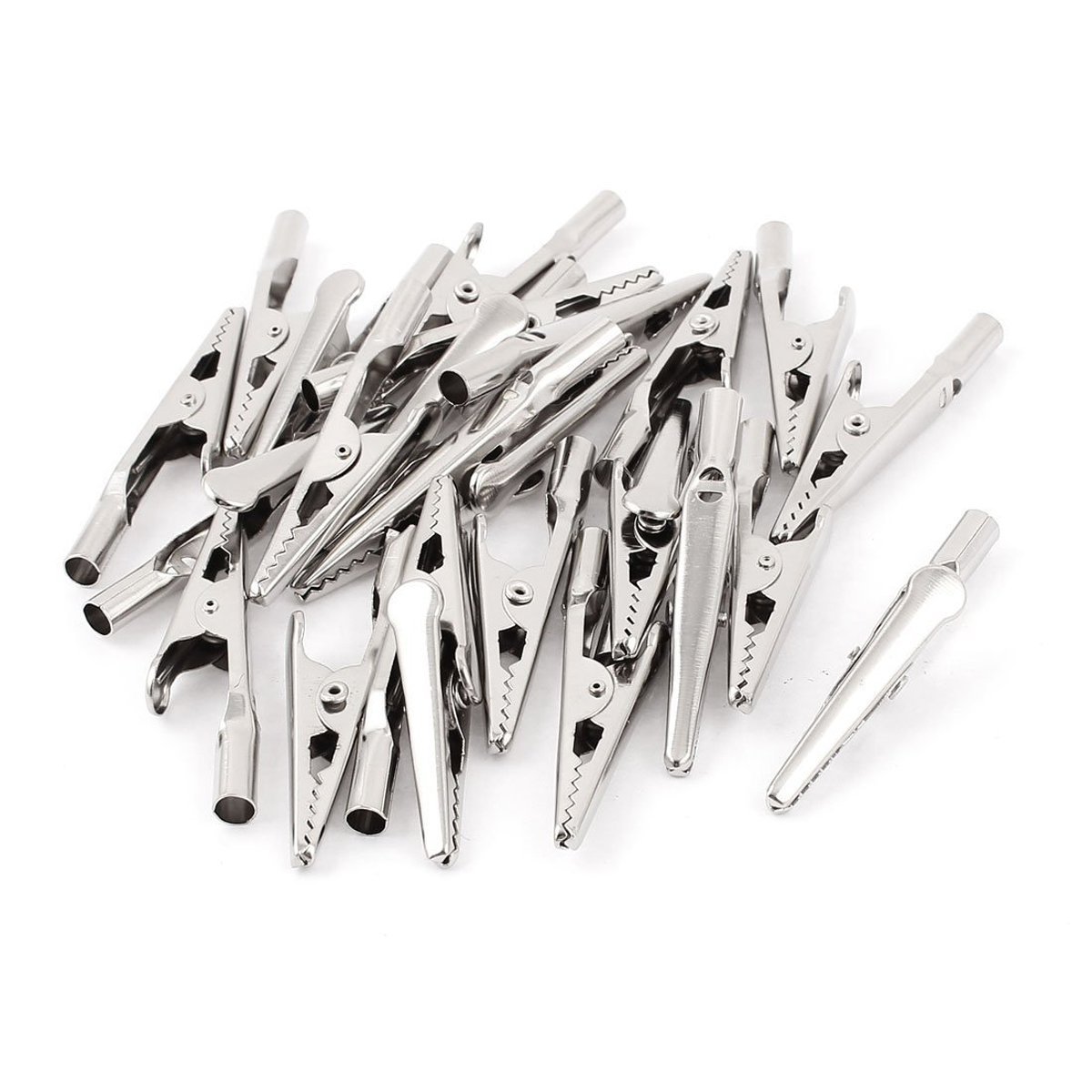 25Pcs Silver Alligator Clips 2
