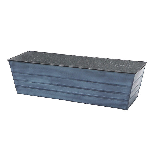 Galvanized Steel Flower Box Planter - Rustproof Outdoor Garden Container for Plants, Flowers & Herbs - Perfect for Patio, Balcony & Window Sill Decor