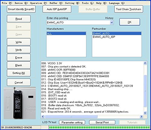 RT809H Universal Programmer - Fast EMMC NAND Flash Reader Writer for LCD TV, Notebook & ISP Online Programming | Ideal for Repair Shops & Electronics Hobbyists