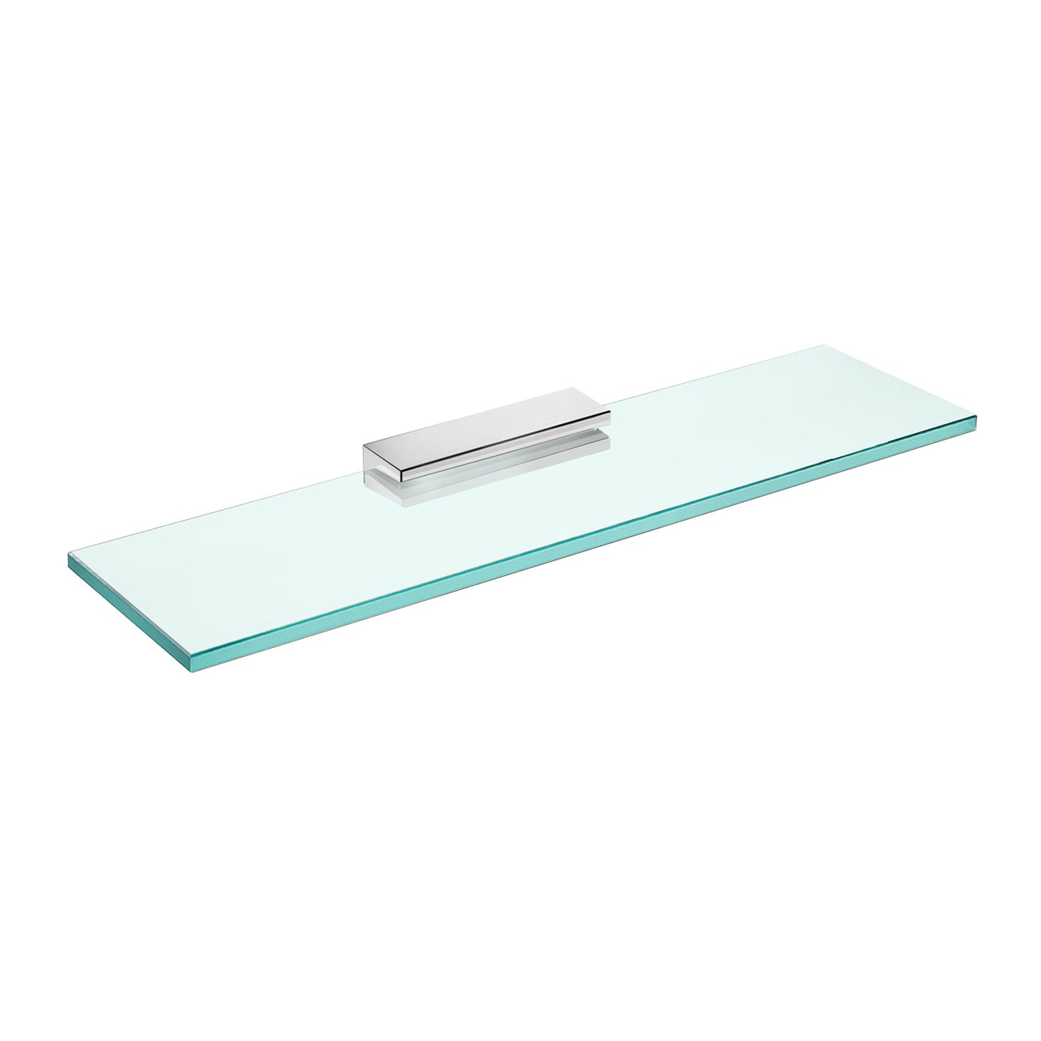 DAX Venice Bathroom Shelf - Wall Mounted Brass Shelf with Tempered Glass & Brushed Finish - 15.75 Inch Bathroom Organizer for Shower, Vanity & Spa Decor (DAX GDC060144 BN)