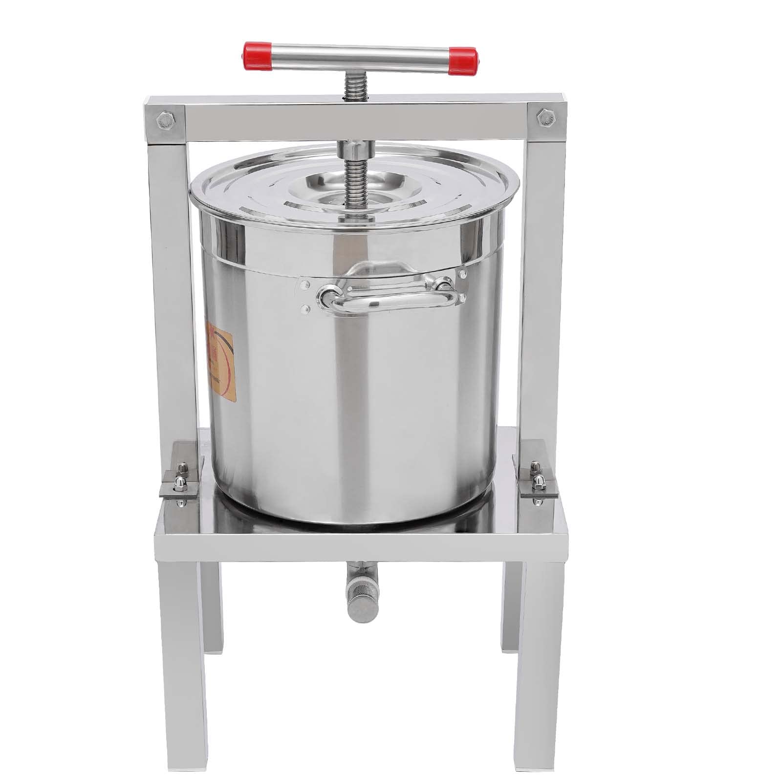 3.5 Gallon Manual Fruit Wine Press - Grape, Apple Cider & Honey Extractor for DIY Juice Making | Perfect for Home Brewing, Winemaking & Fresh Juice Extraction