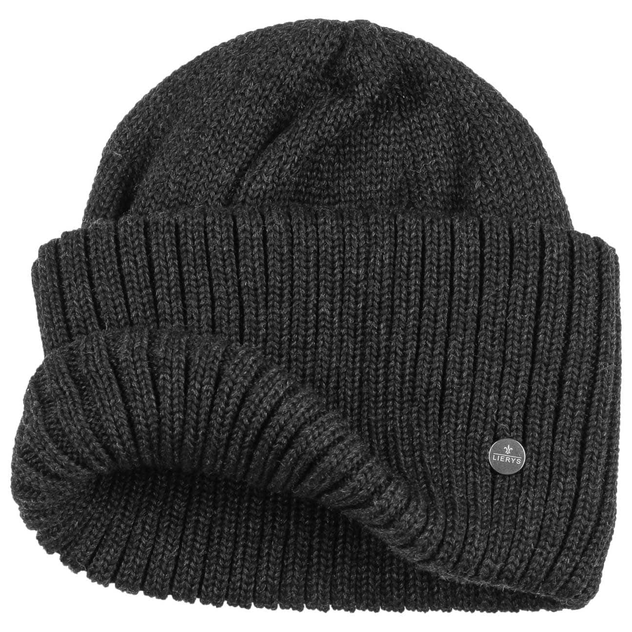 Lierys Big Cuff Merino Wool Hat - Warm Winter Beanie for Men & Women - Perfect for Skiing, Hiking, and Cold Weather Activities