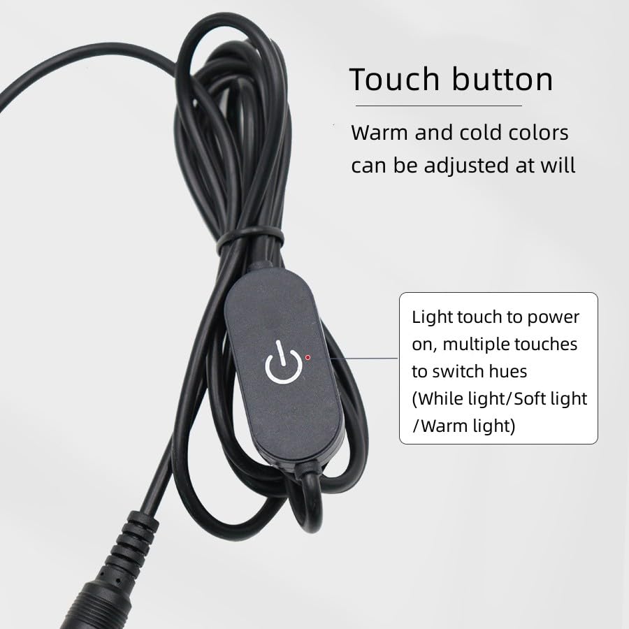 Dimmable LED Half Moon Nail Lamp 3000-6000K - Eyebrow Beauty Light & Desk Lamp for Nail Salon, Home Manicure, Makeup Vanity (Black, Small) - Perfect for Professional Nail Techs & DIY Manicures at Home