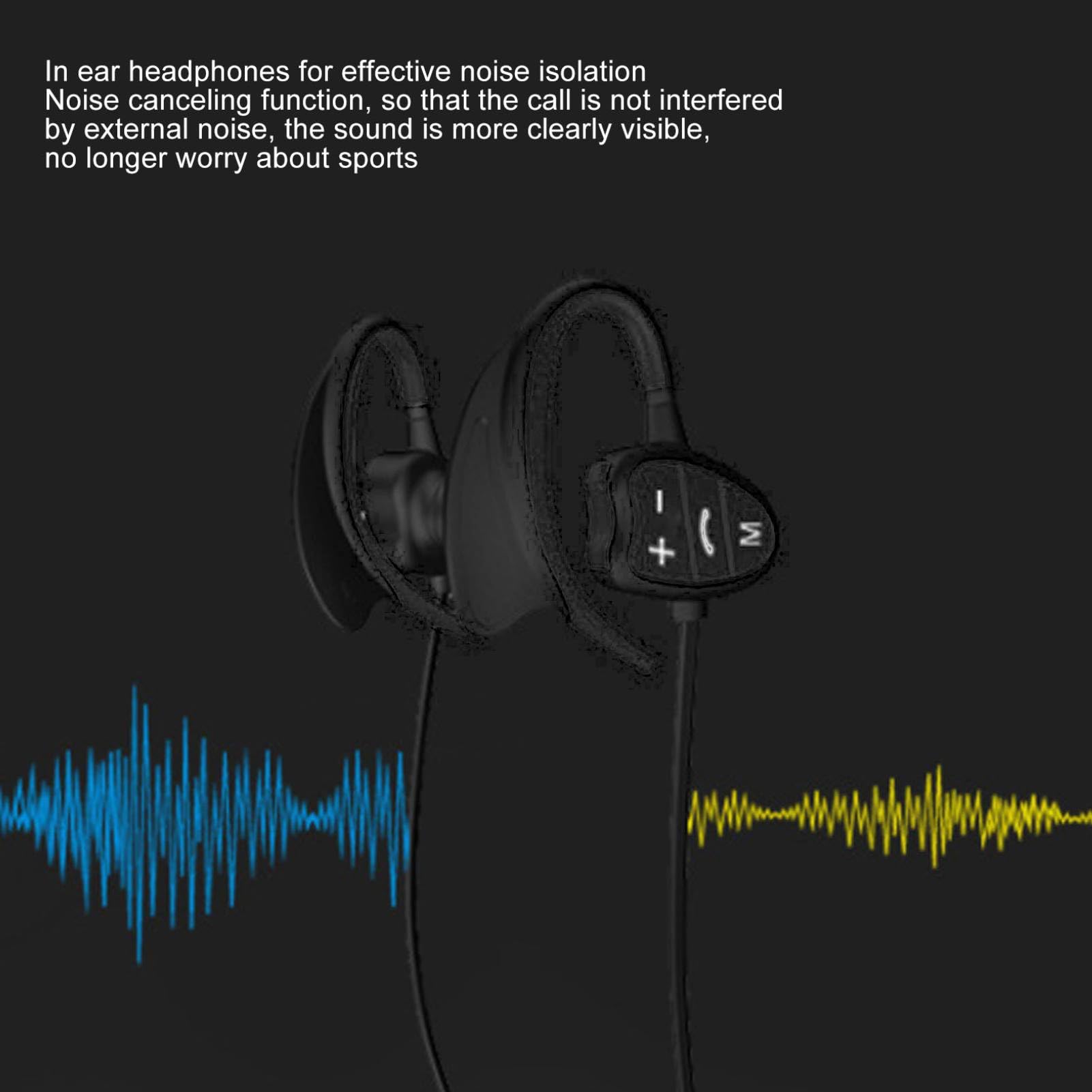 Fabater IPX8 Waterproof Bluetooth 5.0 In-Ear Swimming Headphones with Underwater MP3 Player - Perfect for Swimming, Sports, Running & Water Activities (Black)