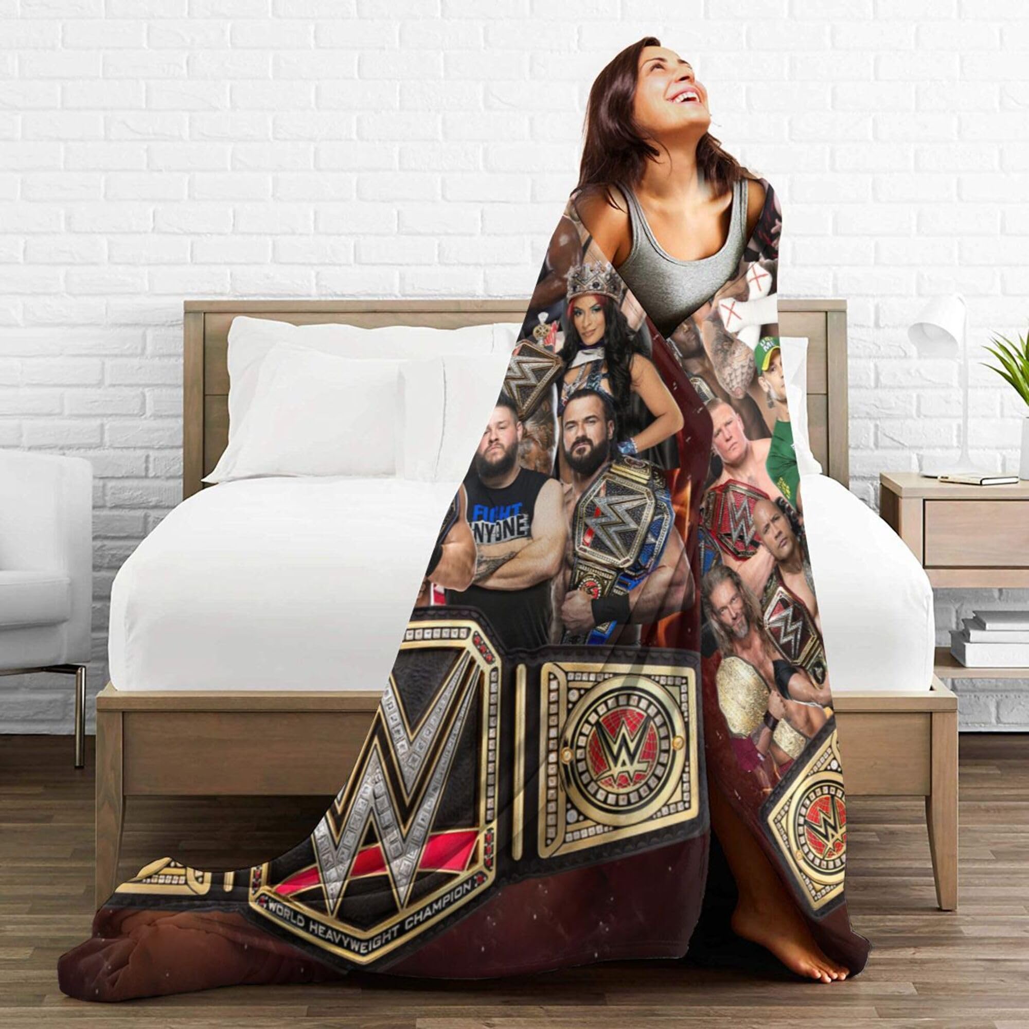 Ultra Soft Fleece Photo Collage Throw Blanket - Plush Cozy Flannel Lightweight Blanket for Bed & Sofa (50