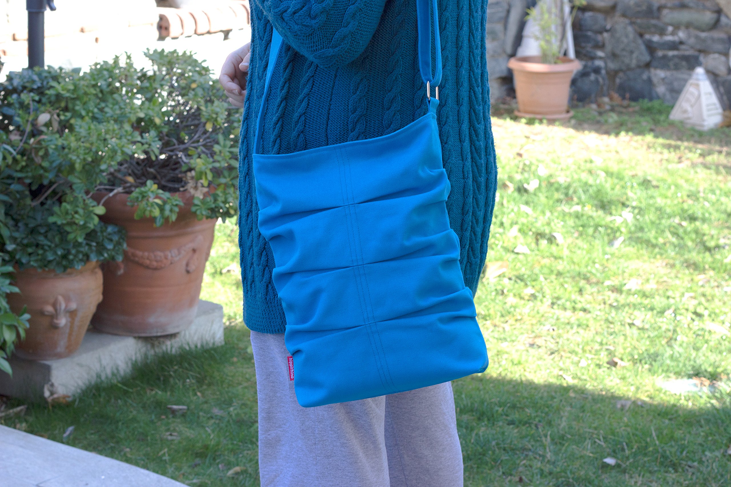 Women's Navy Blue Cotton Crossbody Small Tote Bag - Washable, Fully Lined with Zipper Closure & Pleated Design - Perfect for Casual Outings, Shopping & Travel Accessories