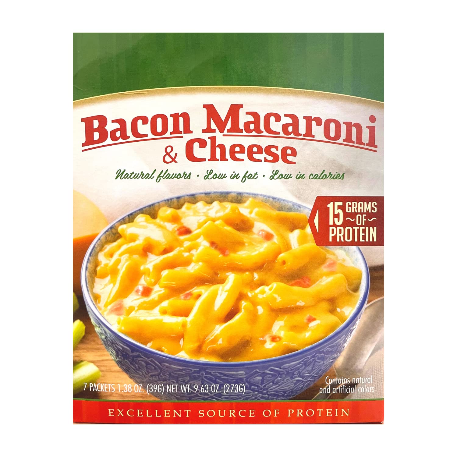 HealthyWise High Protein Entrees - Keto & Ideal Protein Friendly, Low Calorie, Low Fat, Low Sugar (Bacon Macaroni & Cheese) - 7 Servings Per Box | Perfect for Weight Loss, Meal Prep & Healthy Lifestyle