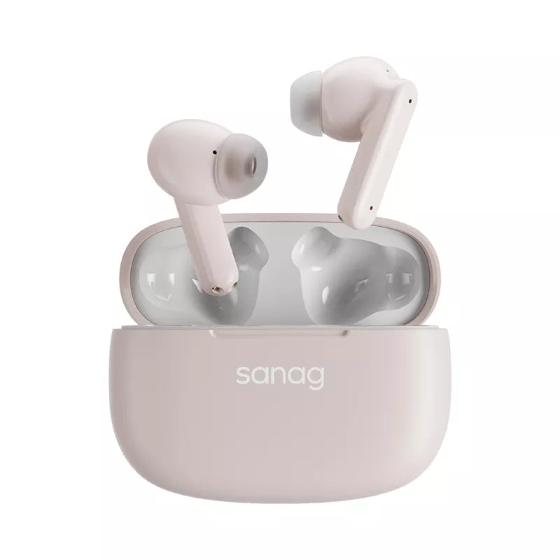 Sanag T80S Pro Wireless Bluetooth Earbuds with Active Noise Cancelling (ANC), Hi-Fi Stereo Sound for Gym, Running, Work & Travel - TWS In-Ear Headphones for iPhone & Android